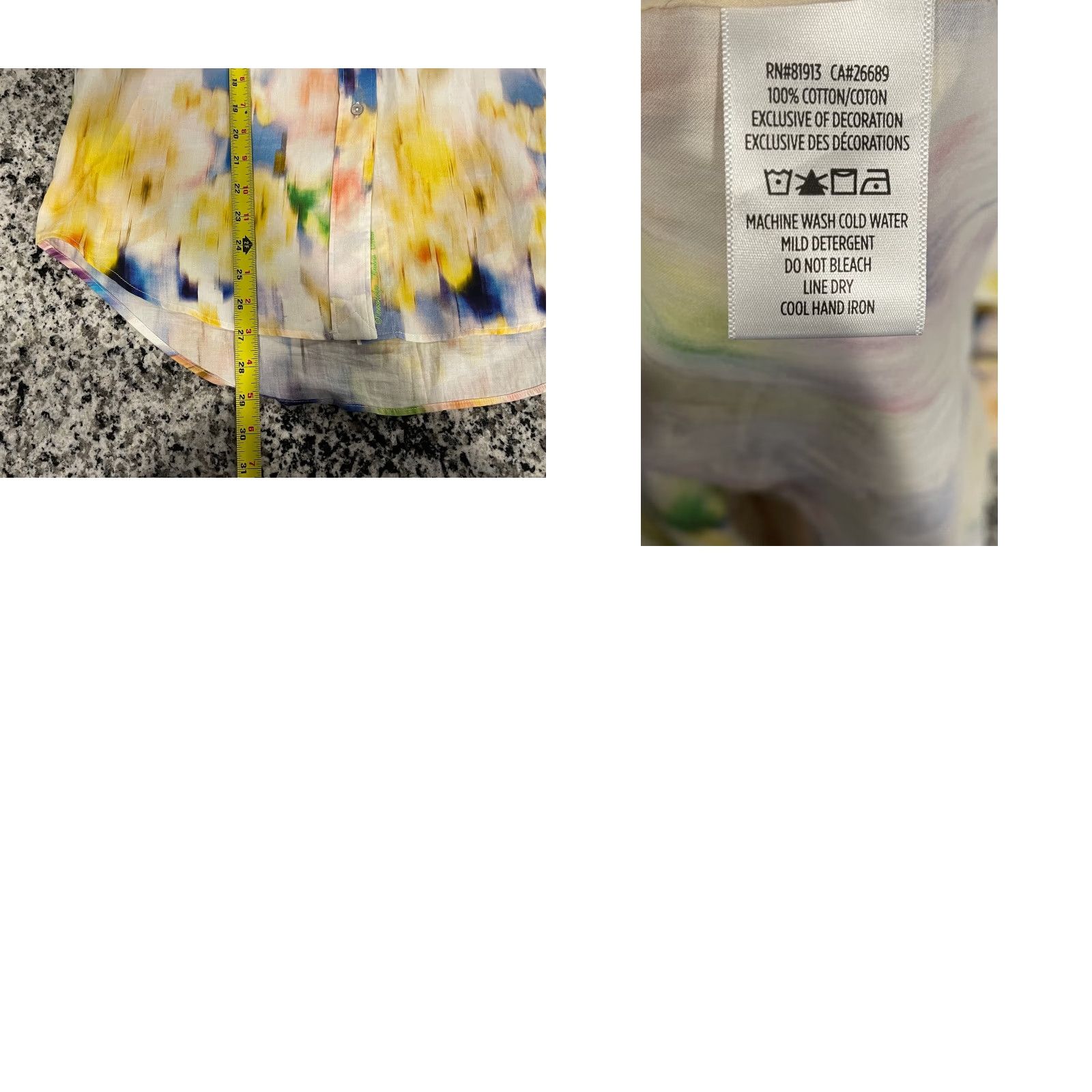 Robert Graham Robert Graham Shirt Women Small Multicolor 100% Cotton Carrie Brush stroke Button-Up Size S / US 4 / IT 40 - 8 Thumbnail