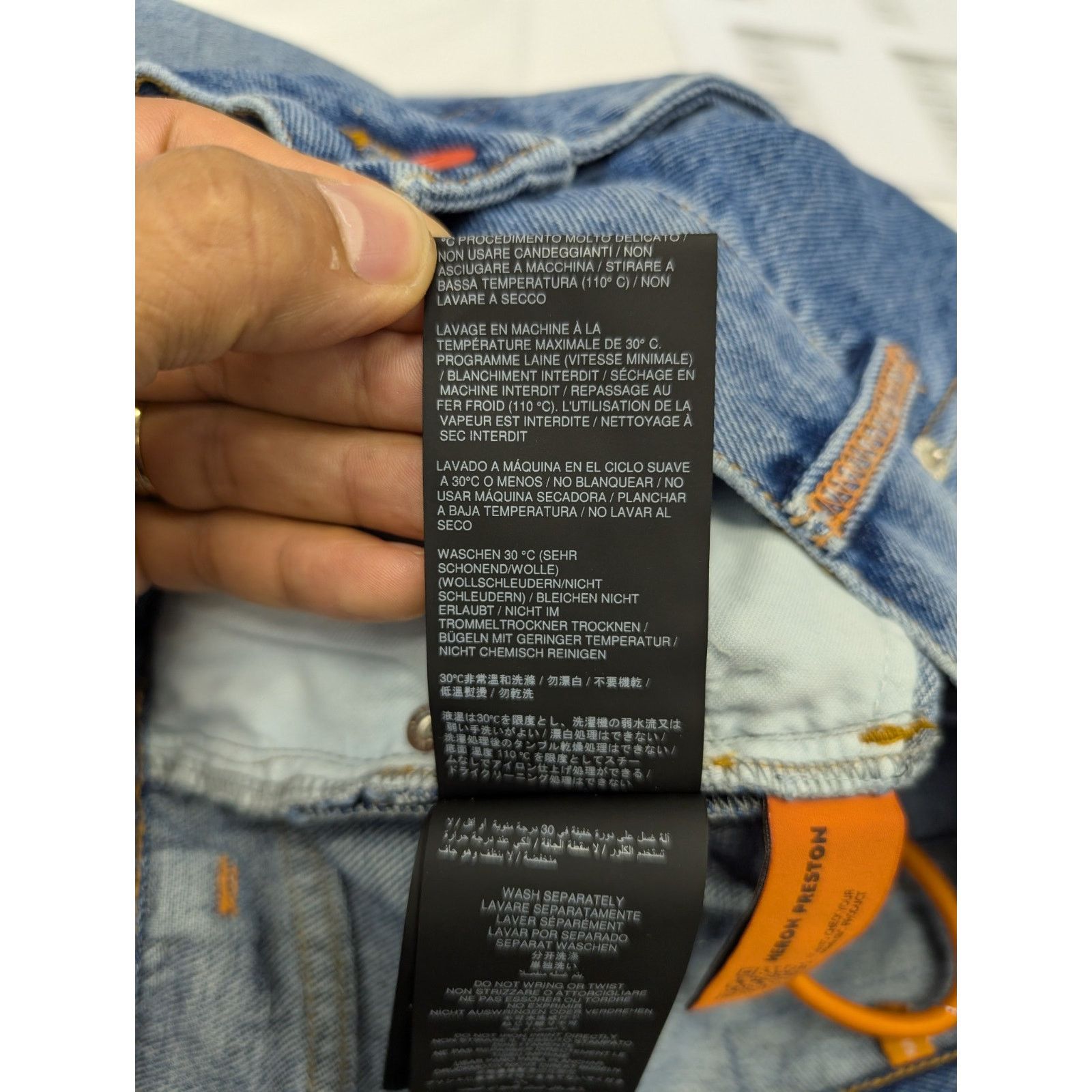 Heron Preston o1rshd1 Global Coll Regular 5 Pocket Vintage Jeans in Blue Size US 30 / EU 46 - 19 Thumbnail