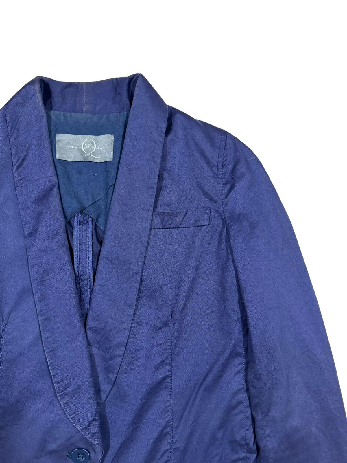 Alexander McQueen Alexander Mcqueen Navy Blue Blazer Jacket Size 36 Size 36S - 9 Thumbnail