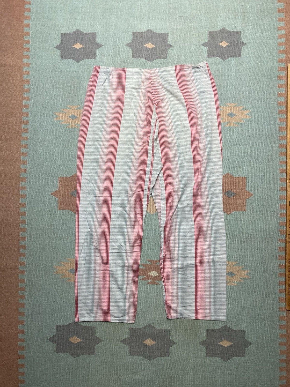 Vintage 1960s lightweight pajama pants cotton shadow plaid lounge Size US 32 / EU 48 - 6 Thumbnail