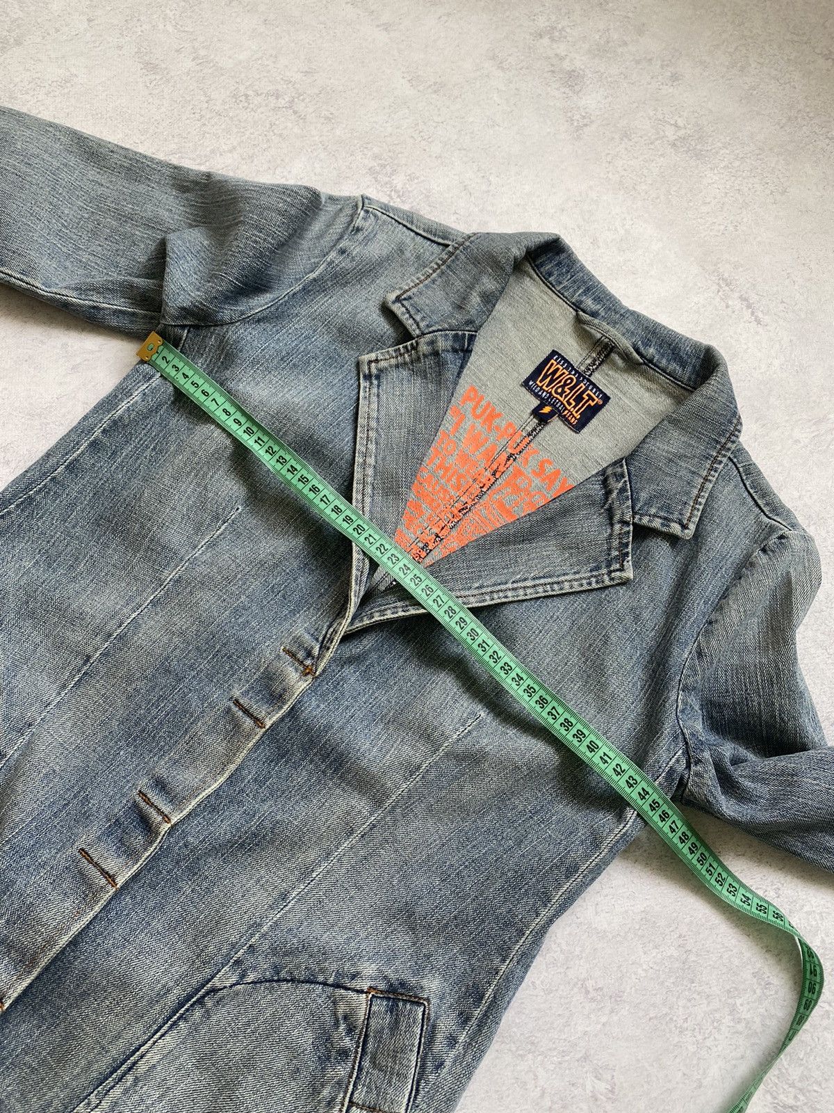 W&LT Vintage 90s W&L.T Walter Van Beirendonck Blue Denim Jacket Size S / US 4 / IT 40 - 15 Thumbnail