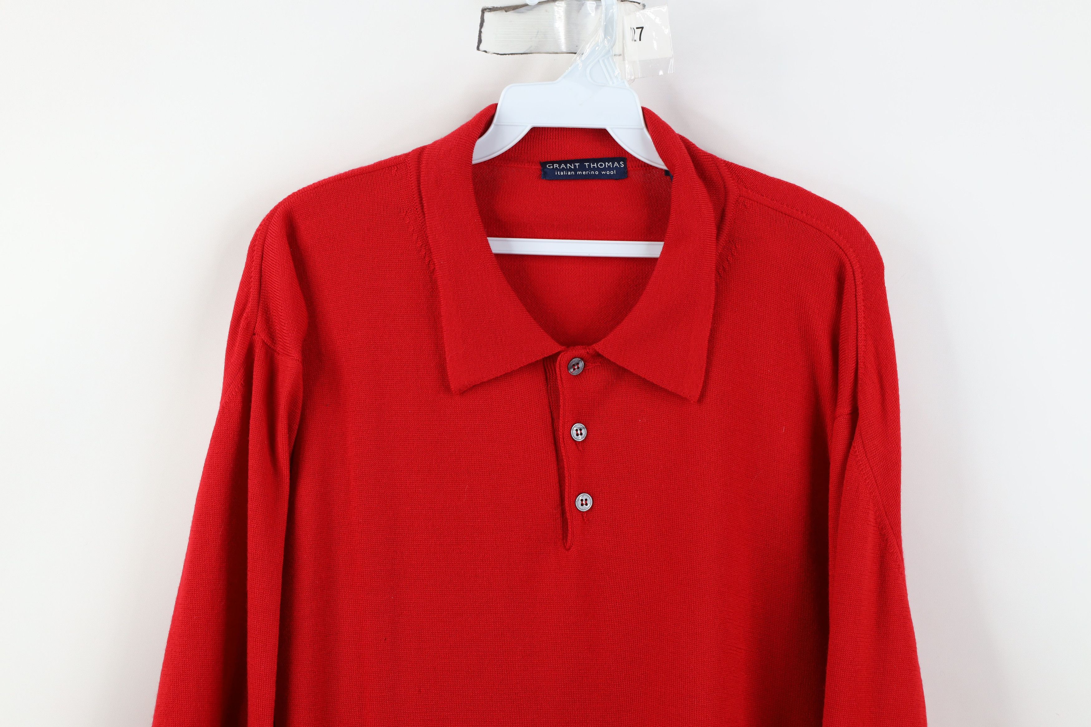 Vintage Vintage 90s Streetwear Merino Wool Knit Collared Sweater Size US XXL / EU 58 / 5 - 2 Thumbnail