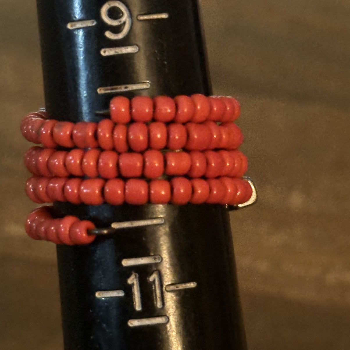 Other Coral and silver beaded wrap ring Size ONE SIZE - 3 Thumbnail