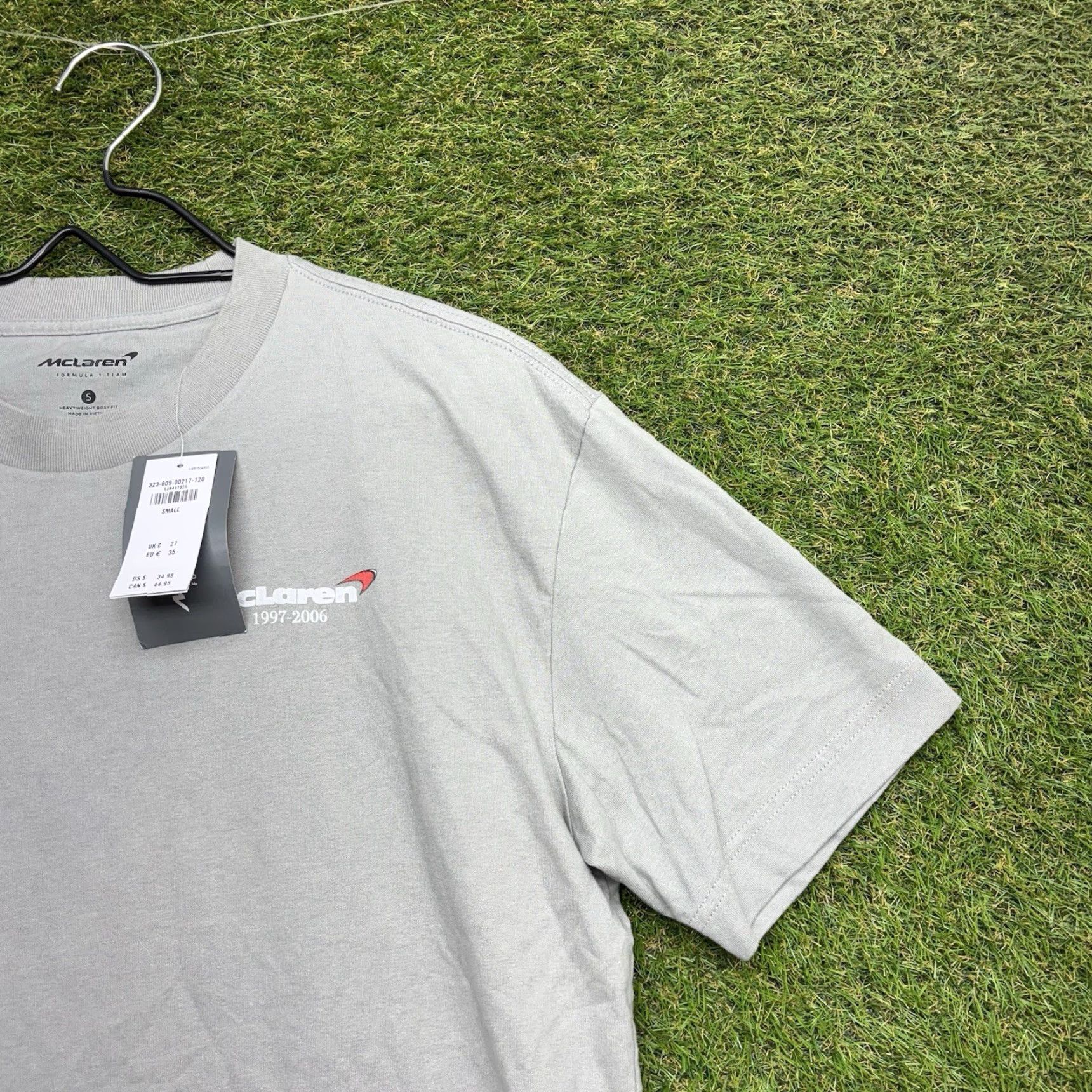 Vintage McLaren Shirt Mens Small Gray Crew Neck Cotton 2020s Moncao Tribute 1998 Notation NWT T-Shirt US Sold Online Size US S / EU 44-46 / 1 - 2 Thumbnail