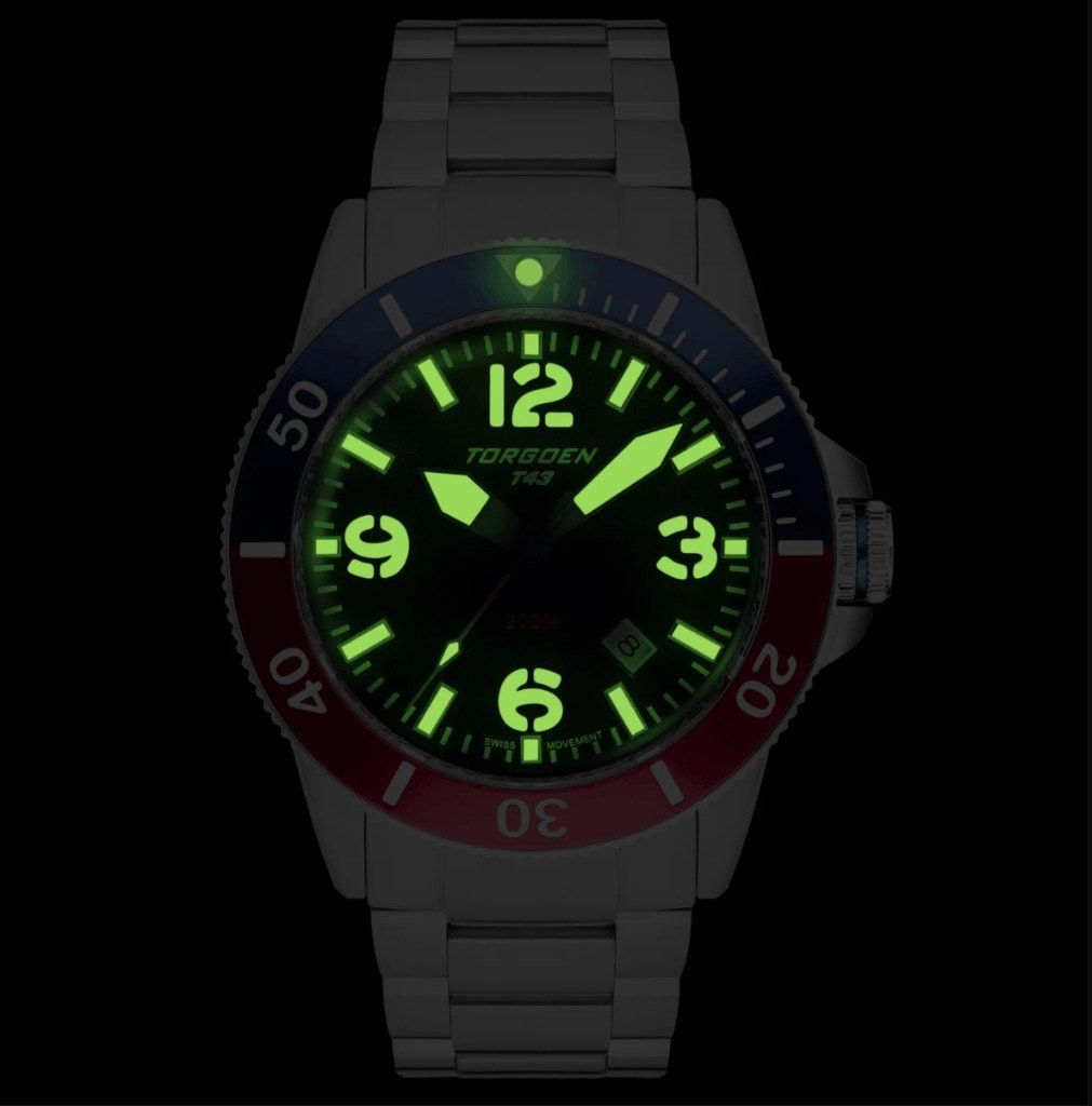 Other New Torgoen TN-1164 T43 Blue Red Diver Sapphire 44mm Steel Size ONE SIZE - 4 Thumbnail