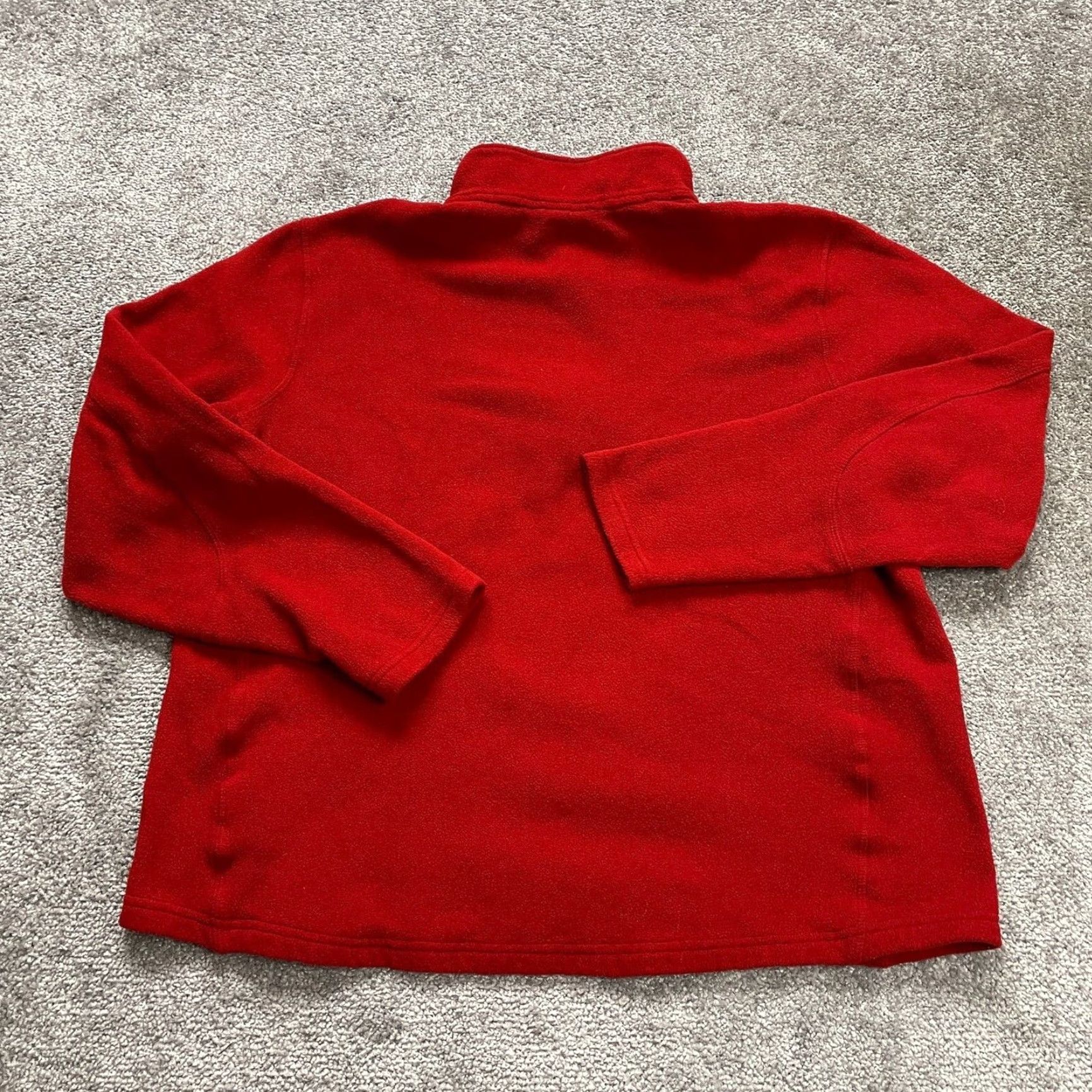 Lands' End Lands' End Fleece Jacket Women Large Red 1/4 Zip High Neck Outdoor Hike Pullover Size L / US 10 / IT 46 - 2 Thumbnail