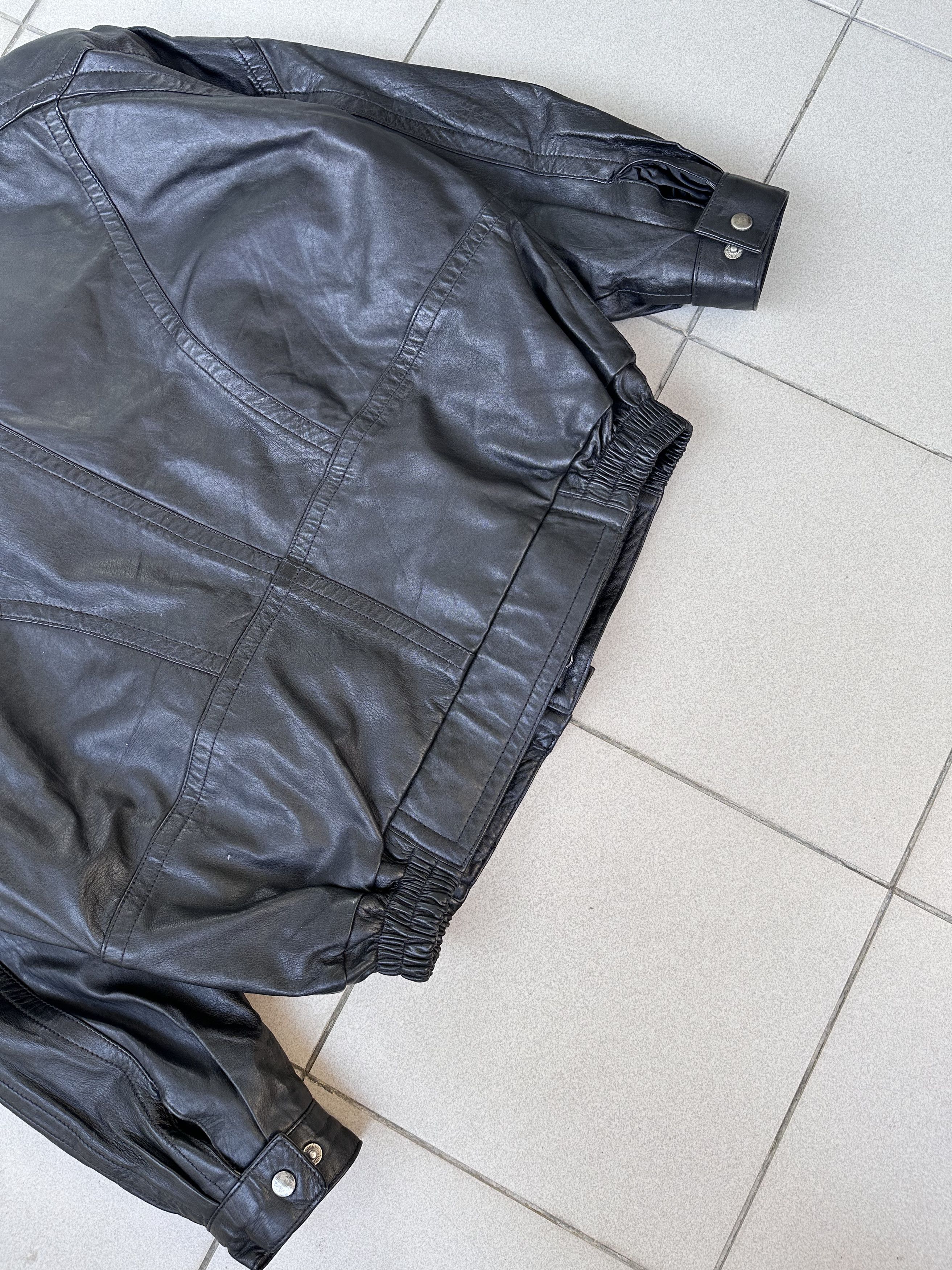 Vintage Vintage Avant Garde men biker boxy leather jacket Size US L / EU 52-54 / 3 - 5 Thumbnail