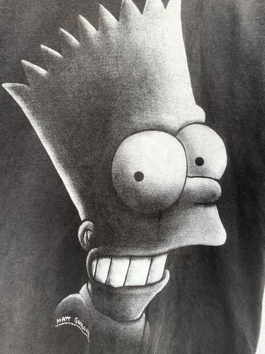 Vintage Vintage 1994 Sun Faded The Simpsons Bart Shadow Art Graphic ...