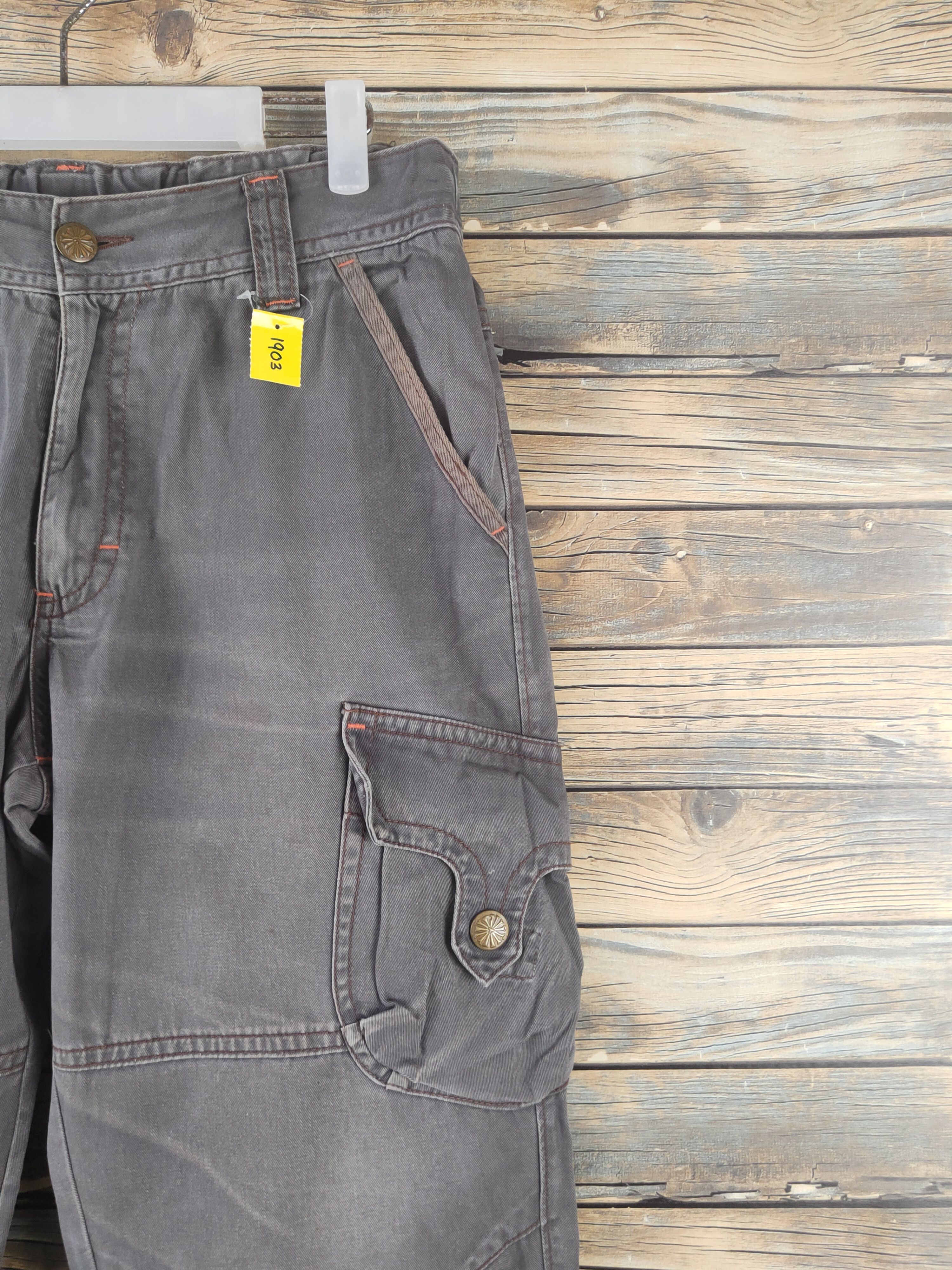 Japanese Brand DL Japanese Brand Dark Gray Multipocket Cargo Pants #1903 Size US 31 - 5 Thumbnail