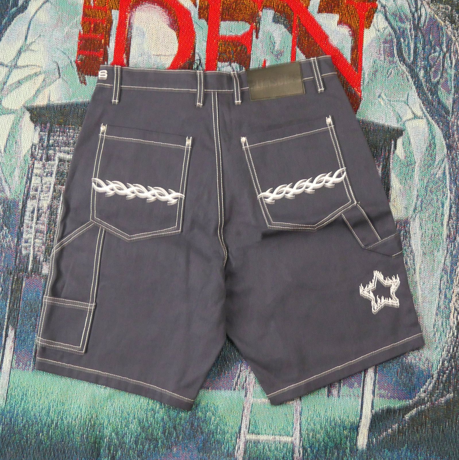 Pleasures Pleasures Kort Painter Shorts Tribal Print Embroidery Size US 30 / EU 46 - 1 Thumbnail