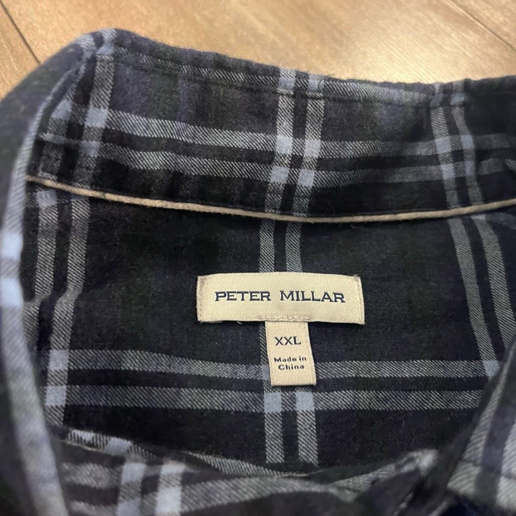 Peter Millar Peter Millar Blue Plaid Flannel Buttonup Men XXL Bin N-39 Size US XXL / EU 58 / 5 - 3 Thumbnail