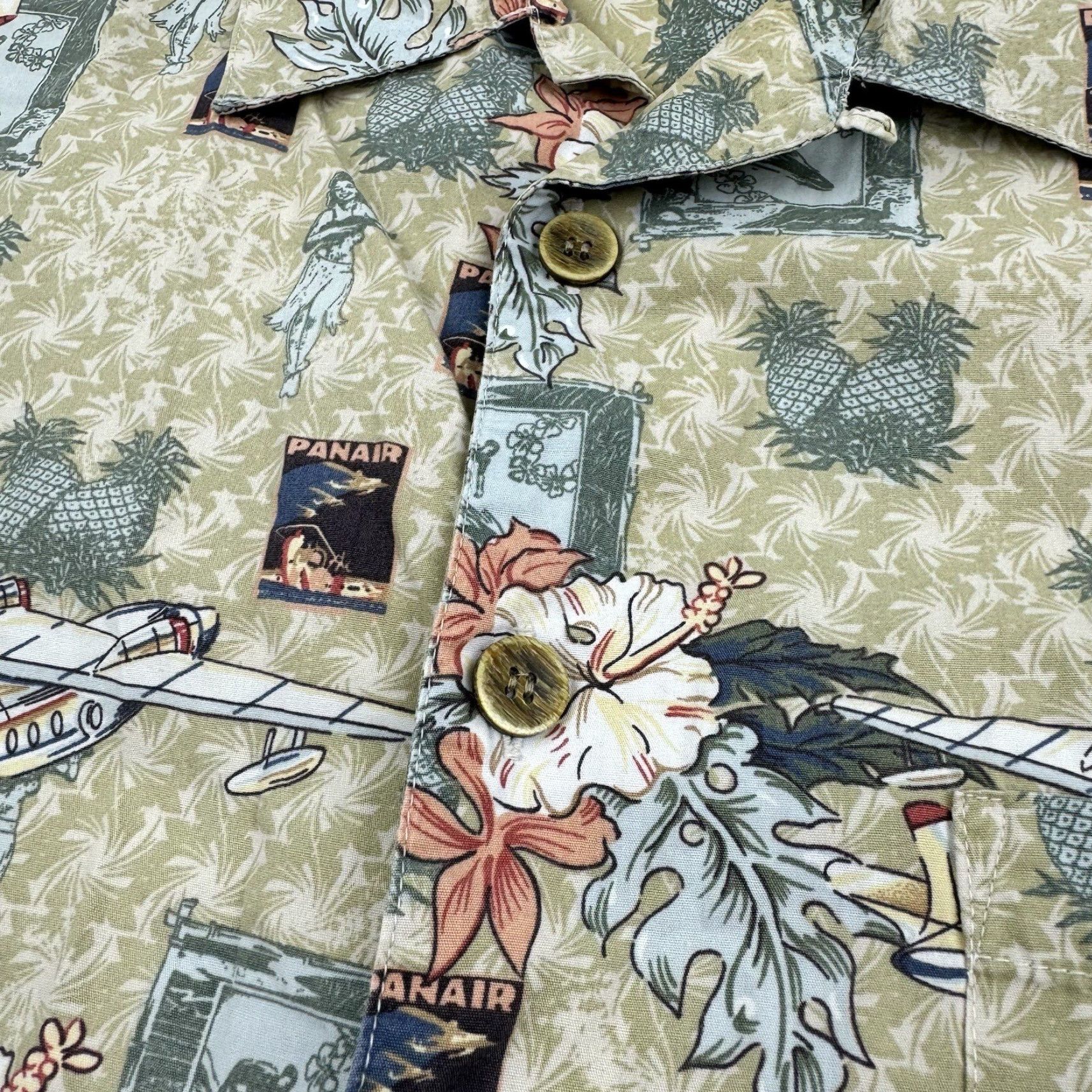 Ocean Pacific VINTAGE Ocean Pacific Sport Button Up Shirt Adult XL Tropical Island Planes Y2K Size US XL / EU 56 / 4 - 4 Thumbnail