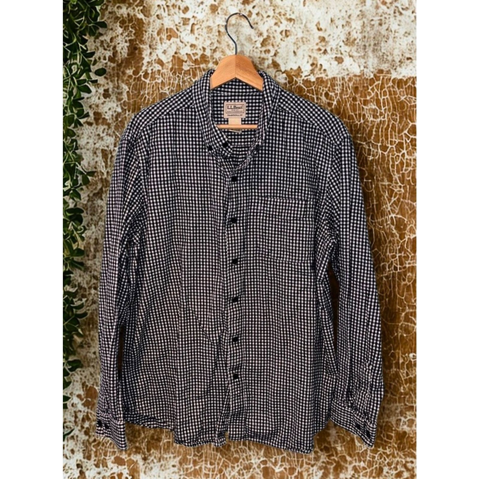L.L. Bean LL Bean Large Micro Plaid Scotch Flannel Button Down Shirt Size US L / EU 52-54 / 3 - 1 Thumbnail