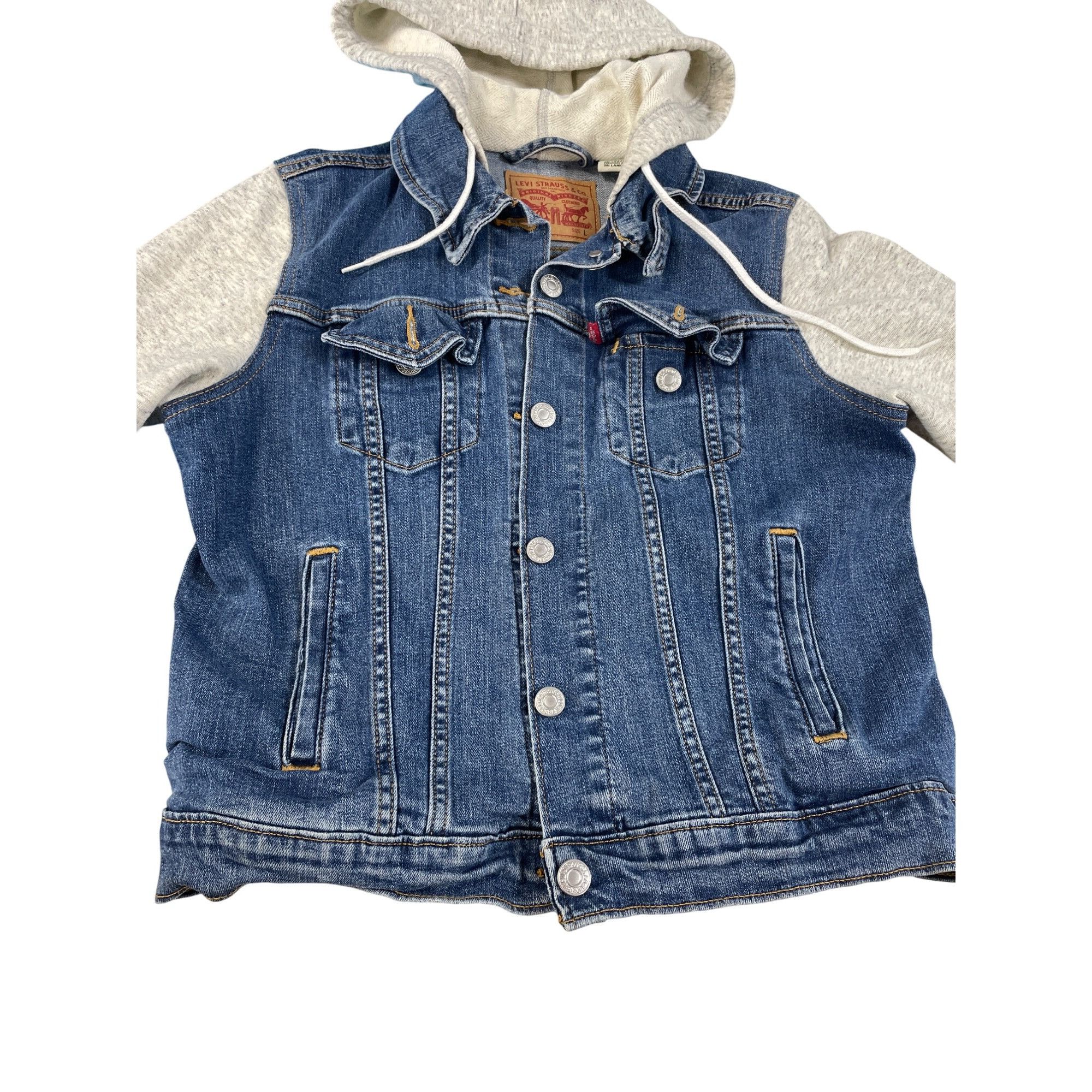Levi's Levis Strauss Trucker womans Denim Jacket With Gray Hoodie S Size L / US 10 / IT 46 - 5 Thumbnail