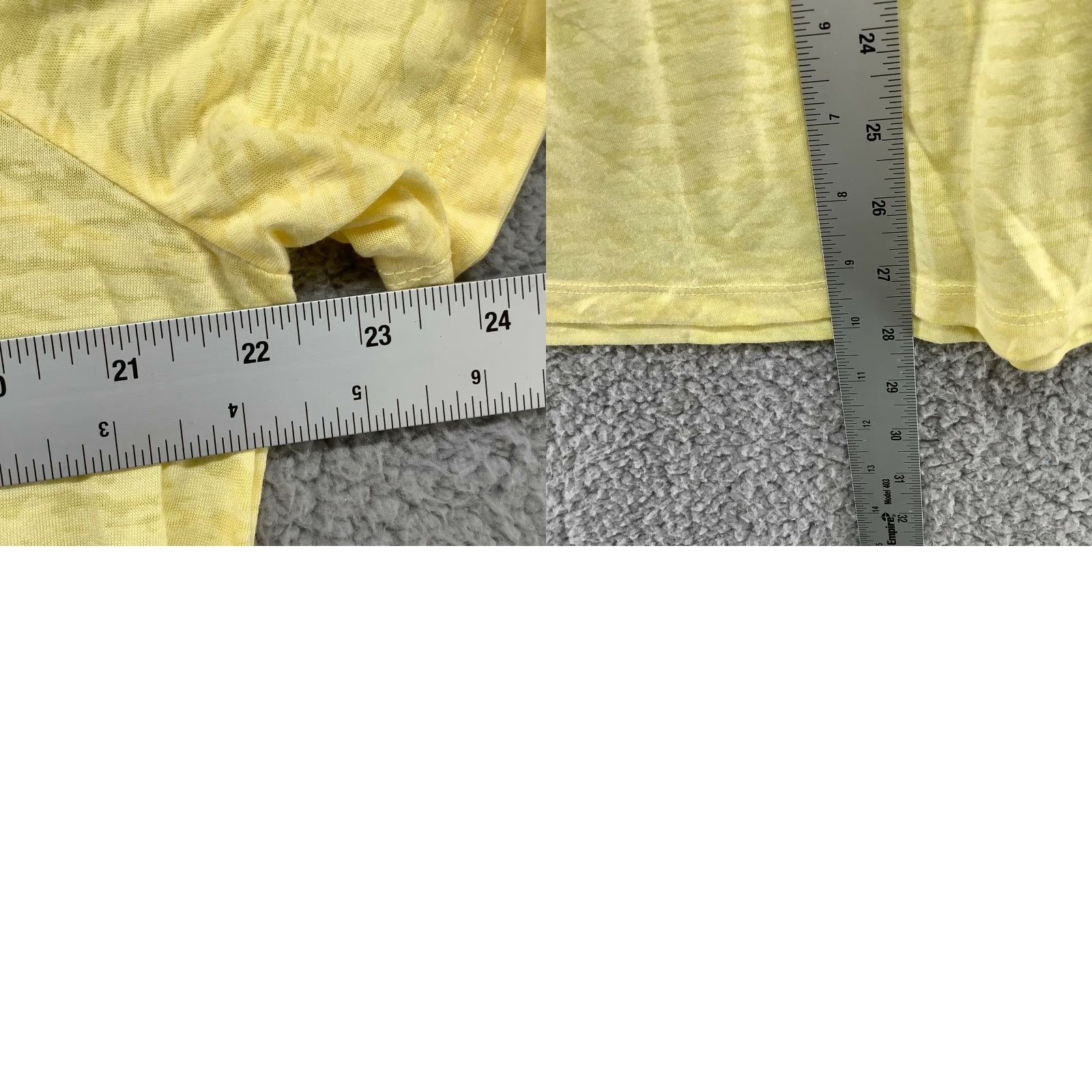 Vintage Clarina T-Shirt Women Yellow Beaded L V-Neck Short Sleeve - Spring Summer Womens L 90s? Size L / US 10 / IT 46 - 8 Thumbnail