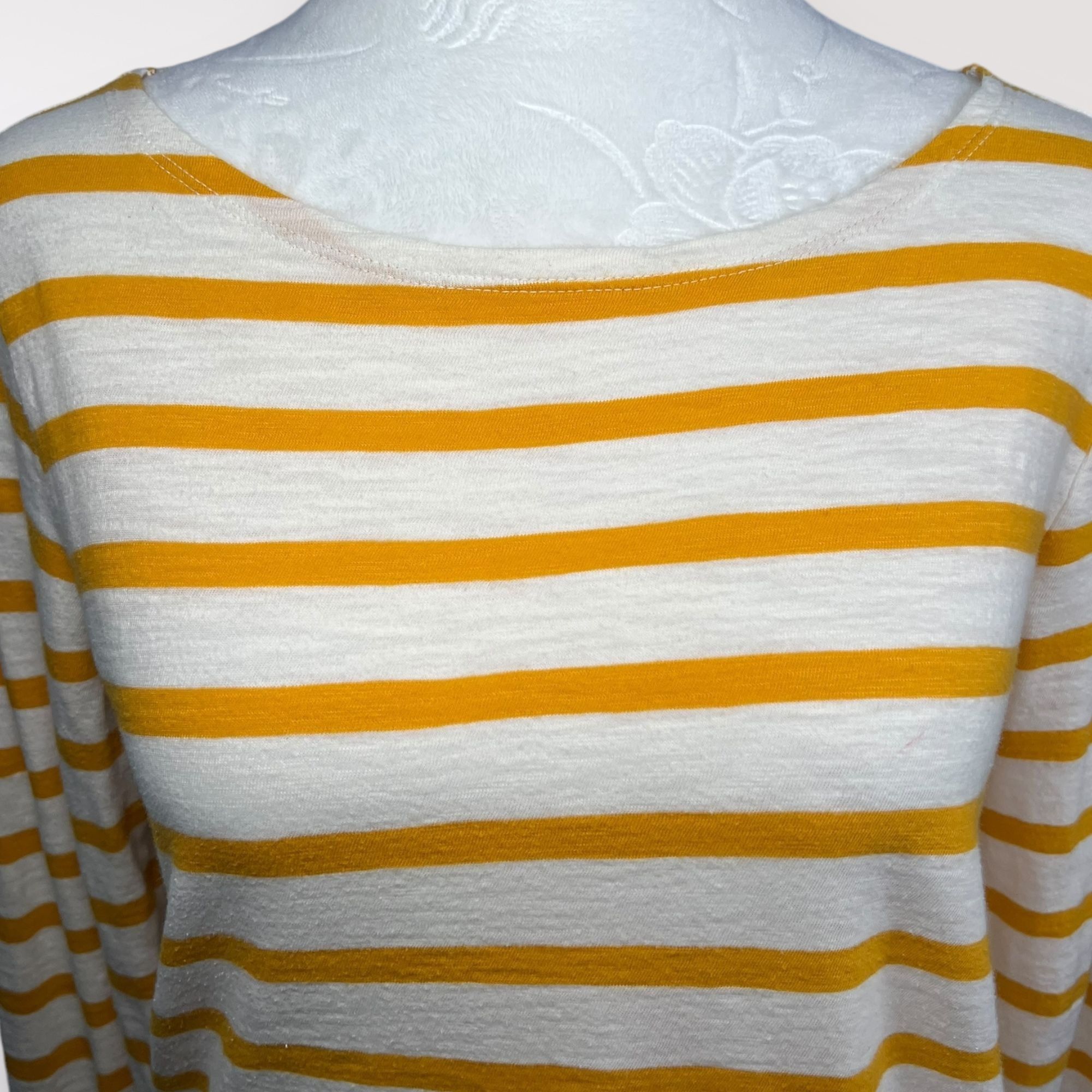 Old Navy Old Navy 3/4 Sleeve Shirt Striped Relaxed Fit XS Size XS / US 0-2 / IT 36-38 - 2 Thumbnail