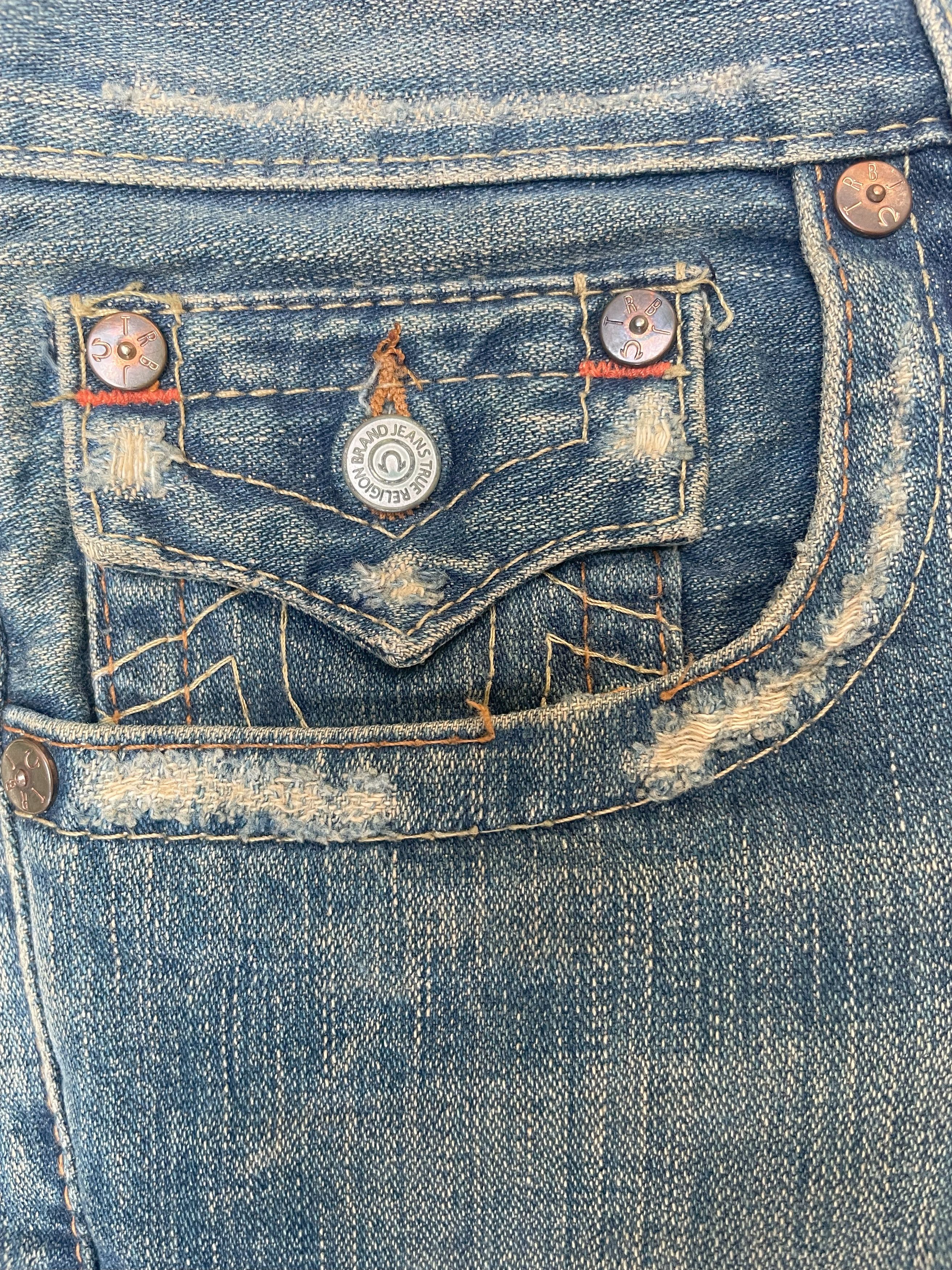 True Religion Vintage True Religion Distresed Size US 33 - 12 Thumbnail