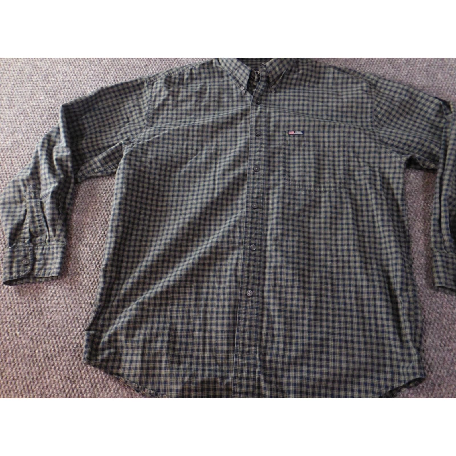 Ralph Lauren VINTAGE Ralph Lauren Mens Shirt Large blue plaid chaps button up Size US L / EU 52-54 / 3 - 4 Thumbnail