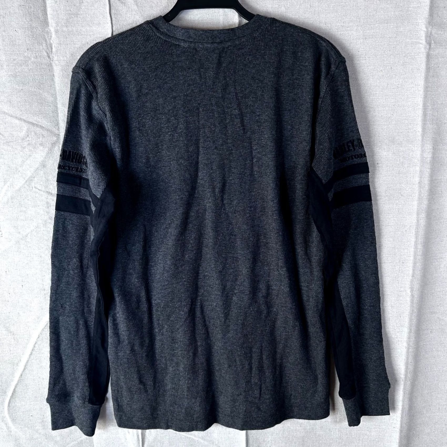 Harley Davidson Harley-Davidson Mens Small Charcoal Gray Waffle Knit Long Sleeve Thermal Shirt Size US S / EU 44-46 / 1 - 3 Thumbnail