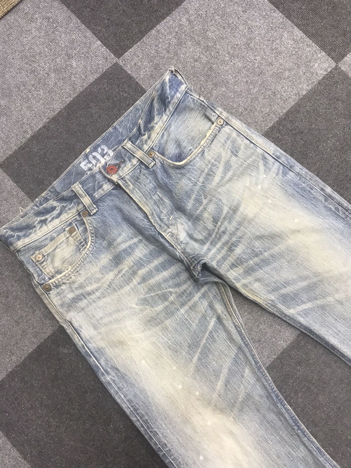 Edwin 💥FLARE💥 EDWIN Rusty Distressed Denim Size US 35 - 5 Thumbnail