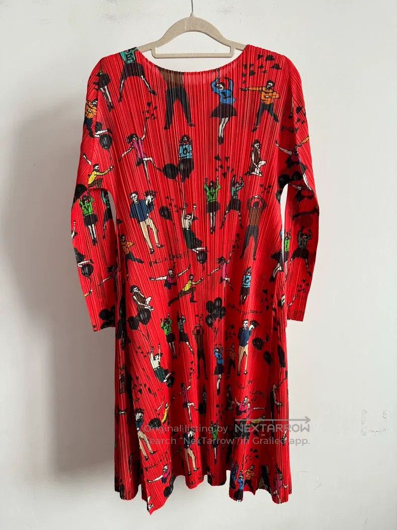 Issey Miyake Issey Miyake Red Dress Size XL / US 12-14 / IT 48-50 - 2 Thumbnail