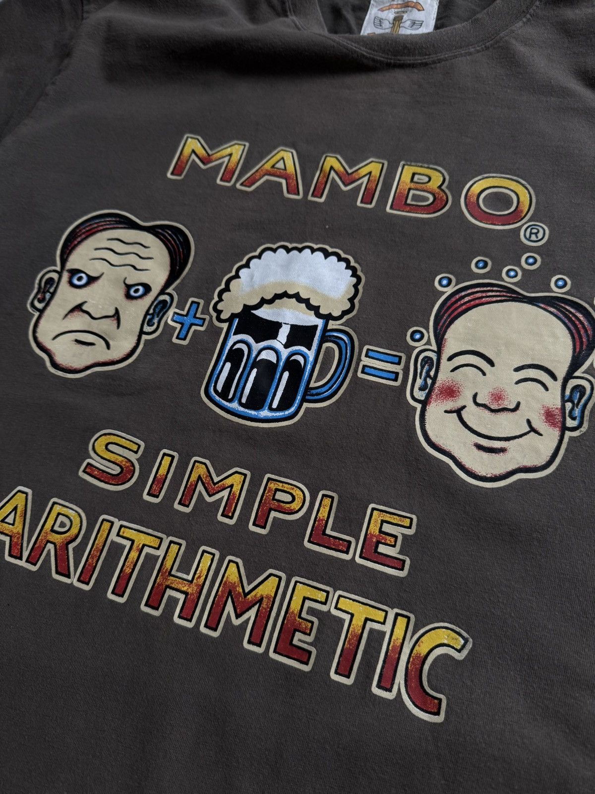 Mambo × Vintage Mambo Australia 00s Simple Arithmetic Vintage T-shirt Size US L / EU 52-54 / 3 - 4 Thumbnail