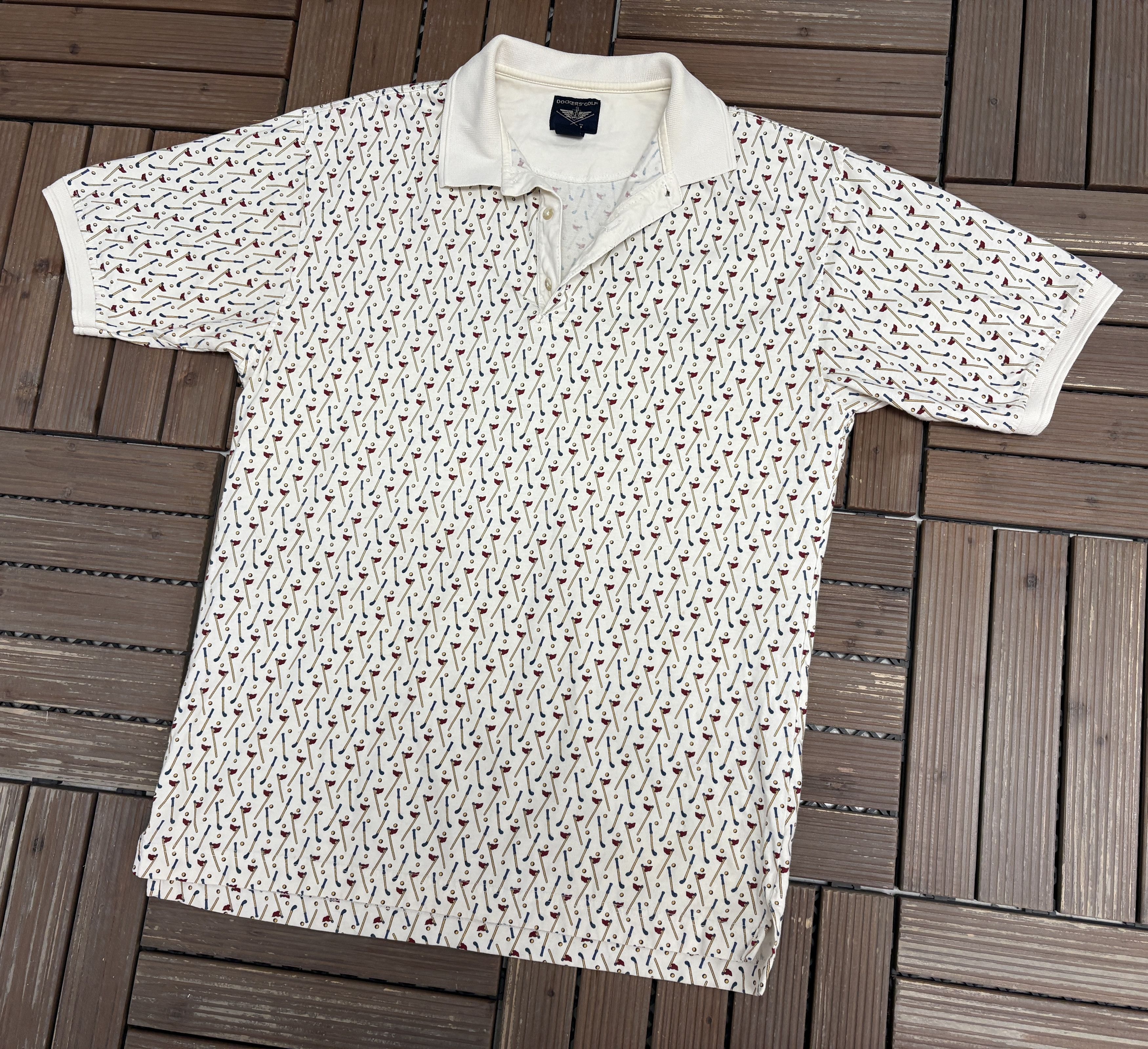 Vintage Dockers' Golf All Over Print Vintage T-Shirt Tee Size US M / EU 48-50 / 2 - 3 Thumbnail