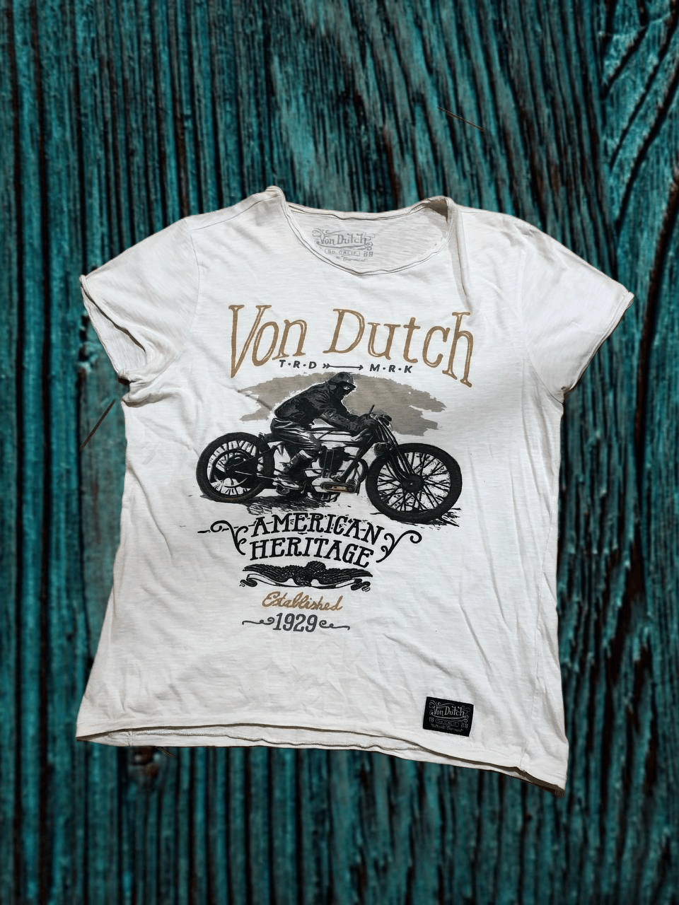 Von Dutch Vintage Von Dutch Motorcycle Print T-Shirt Size US L / EU 52-54 / 3 - 1 Thumbnail