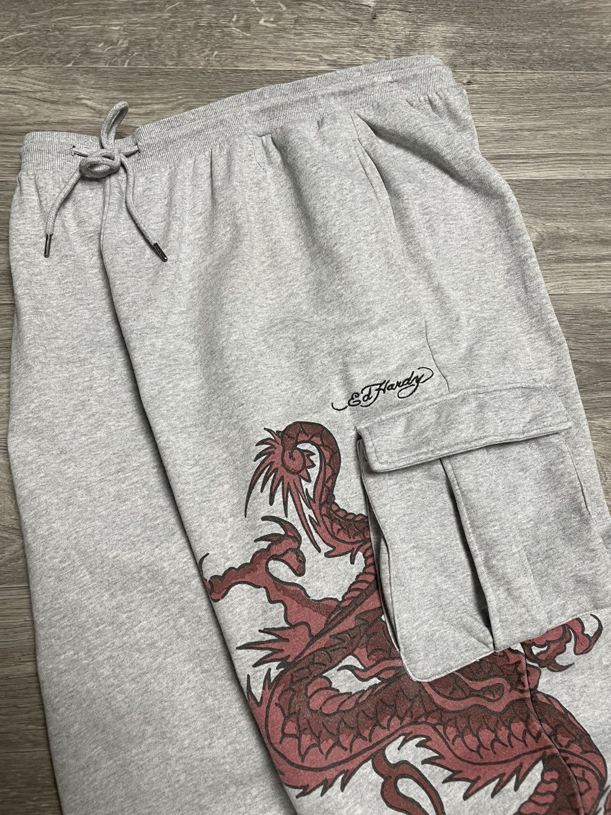 Ed Hardy Ed Hardy x Urban Outfitters Dragon Print Cargo Sweatpants Size US 36 / EU 52 - 3 Thumbnail