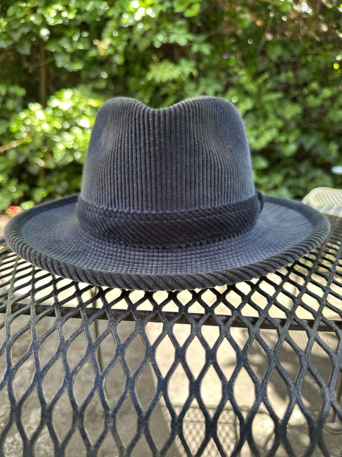 Pigalle Blue Corduroy Fedora Size ONE SIZE - 3 Thumbnail