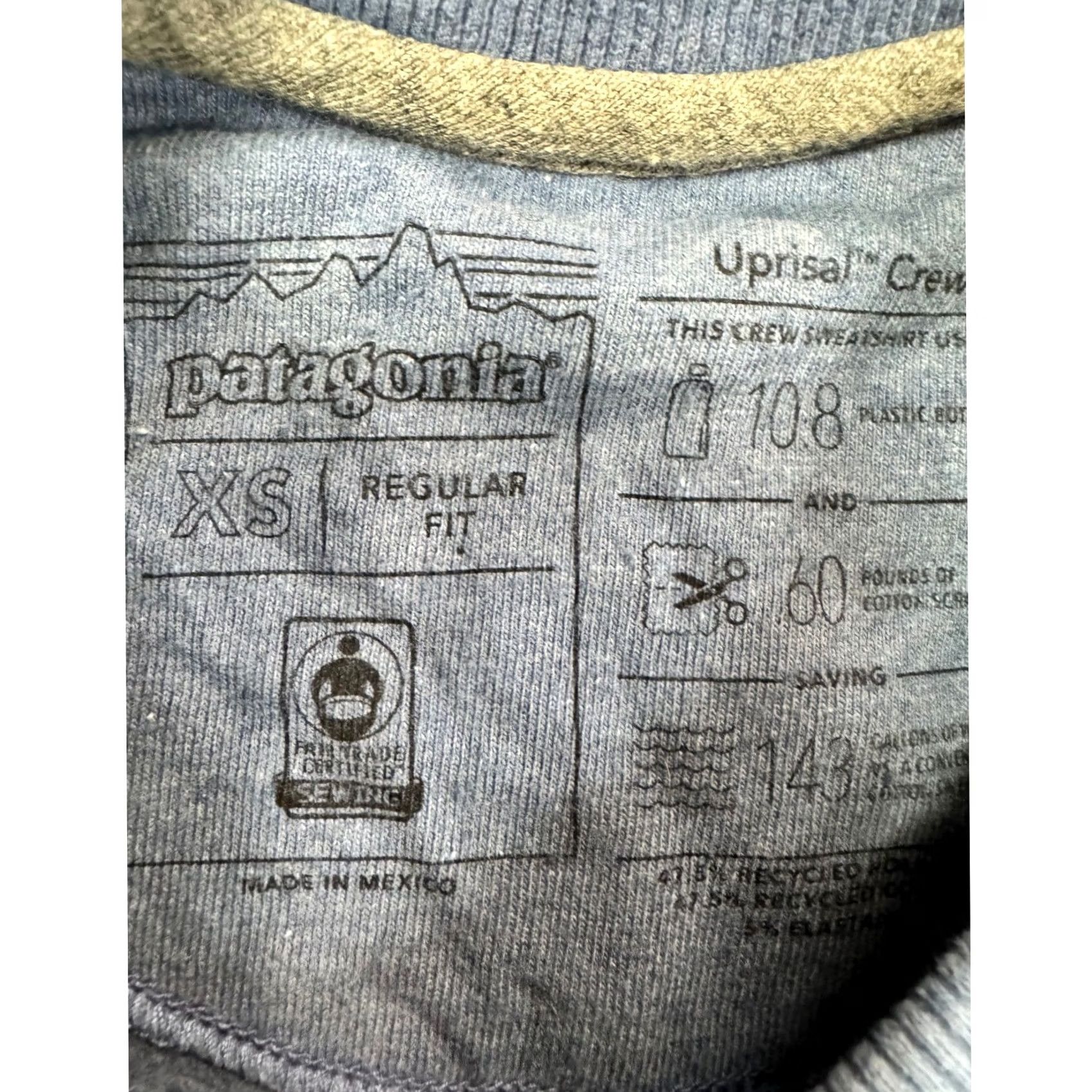 Patagonia VINTAGE Patagonia Uprisal Crew Sweatshirt XS Blue? Size US XS / EU 42 / 0 - 2 Thumbnail