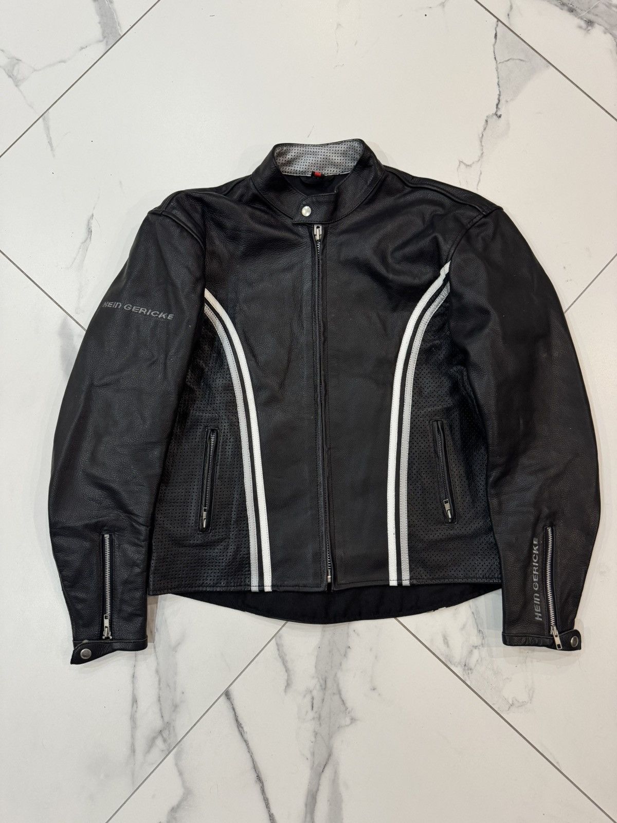 Hein Gericke moto rare high quality Racing Leather Jacket