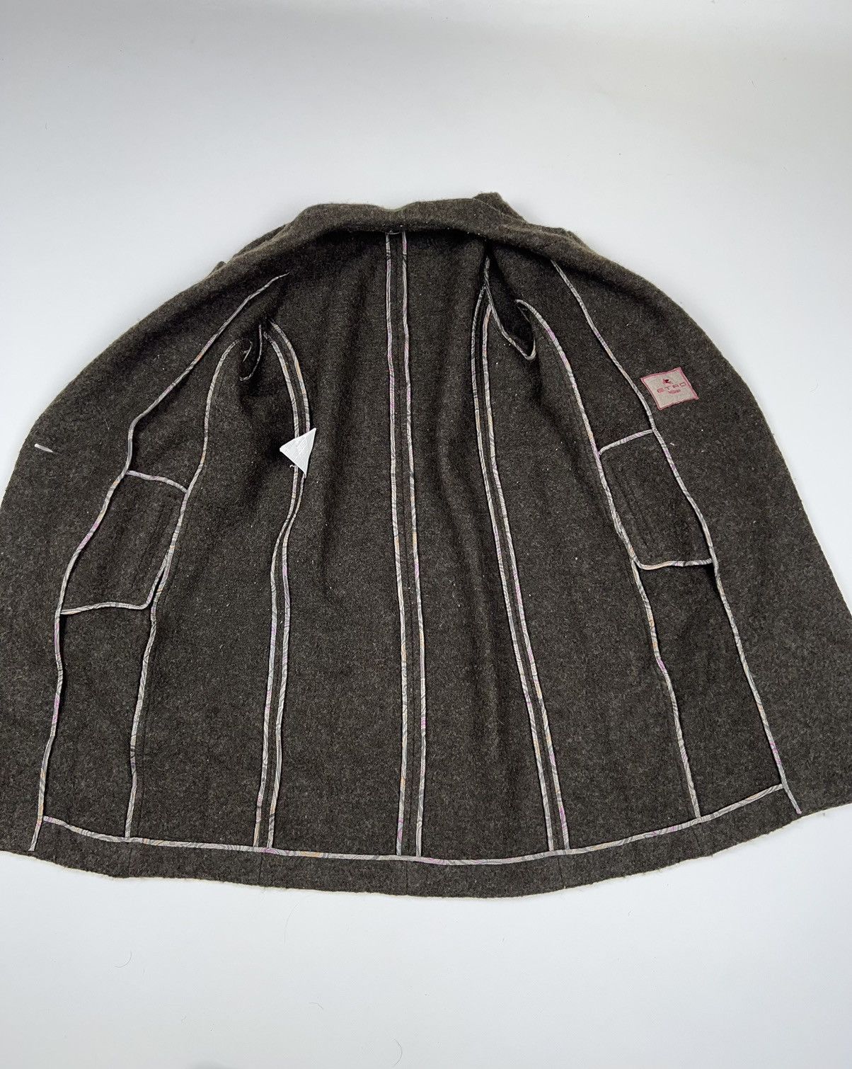 Etro Etro Milano Lana Wool Long Coat Brown Khaki Olive Jacket Size US M / EU 48-50 / 2 - 16 Thumbnail