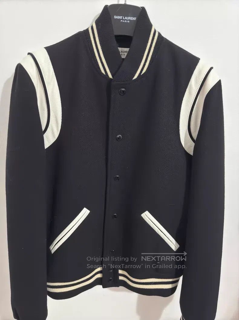 Saint Laurent Paris Saint Laurent Paris Patchwork Single-Row Black and White B Size US M / EU 48-50 / 2 - 3 Thumbnail
