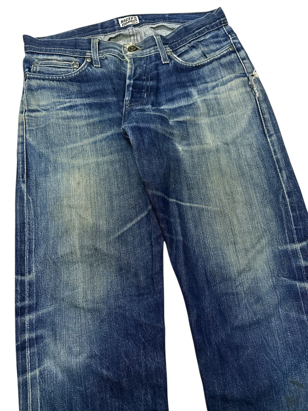 Kapital Trashed Distress Denim Naked&Famous Selvedge . Size US 32 / EU 48 - 4 Thumbnail