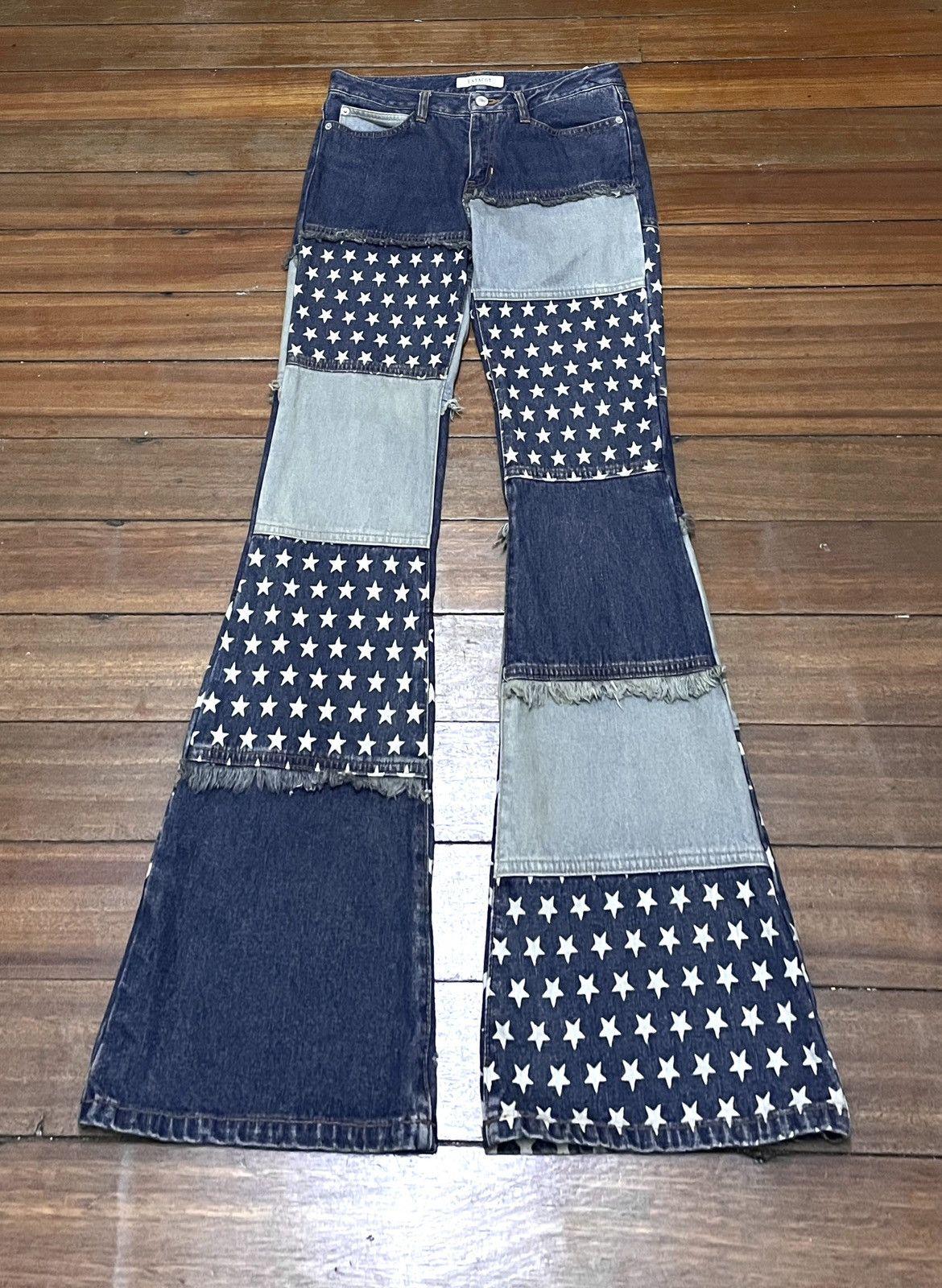 Hysteric Glamour × Japanese Brand × Vintage Rare Vintage Japanese Brand Estacot Hagi Flared Jeans 1990s Size US 29 - 1 Thumbnail