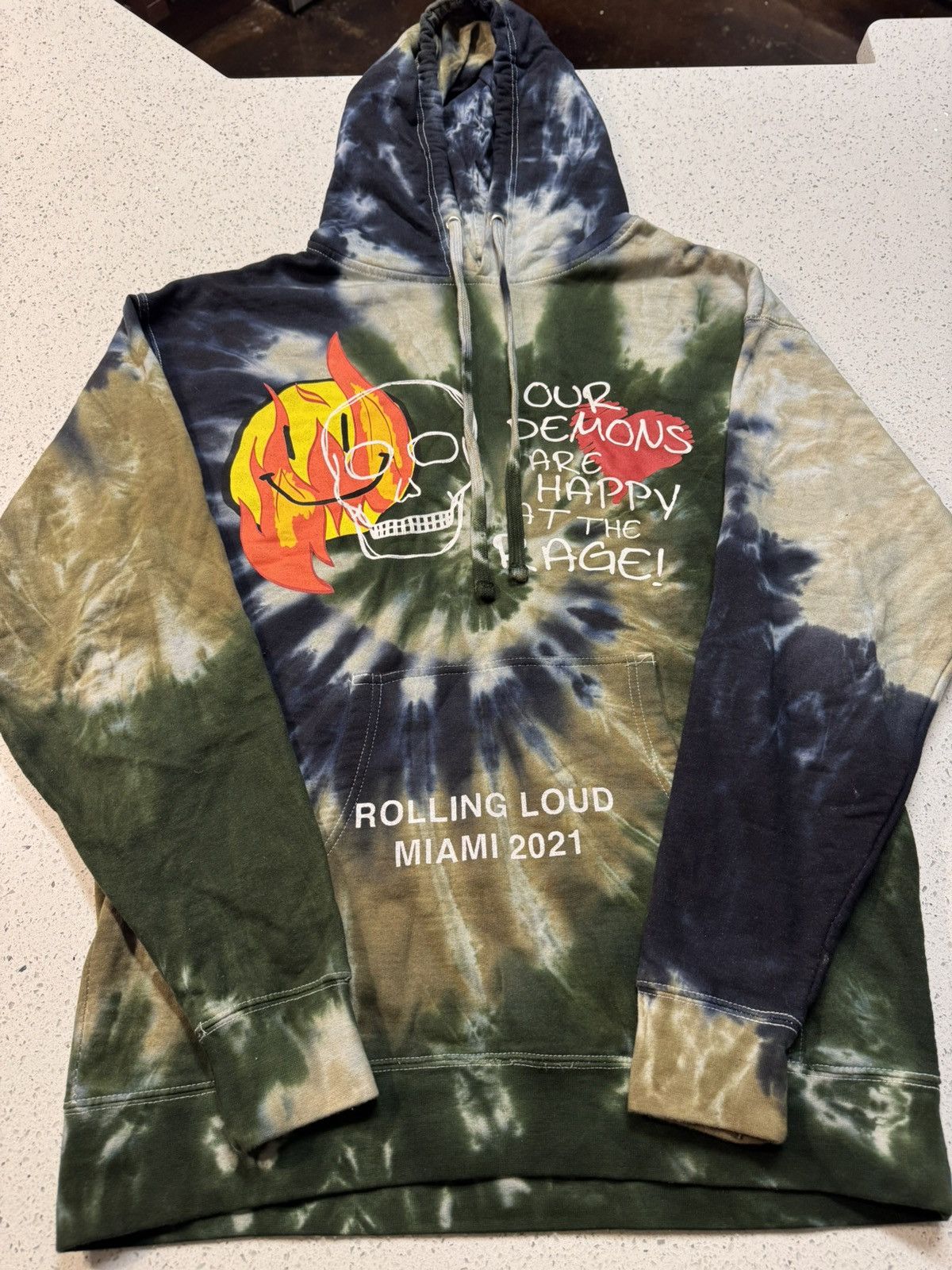 Rolling Loud Rolling Loud Miami 2021 Tye Dye Hoodie Size US L / EU 52-54 / 3 - 1 Thumbnail