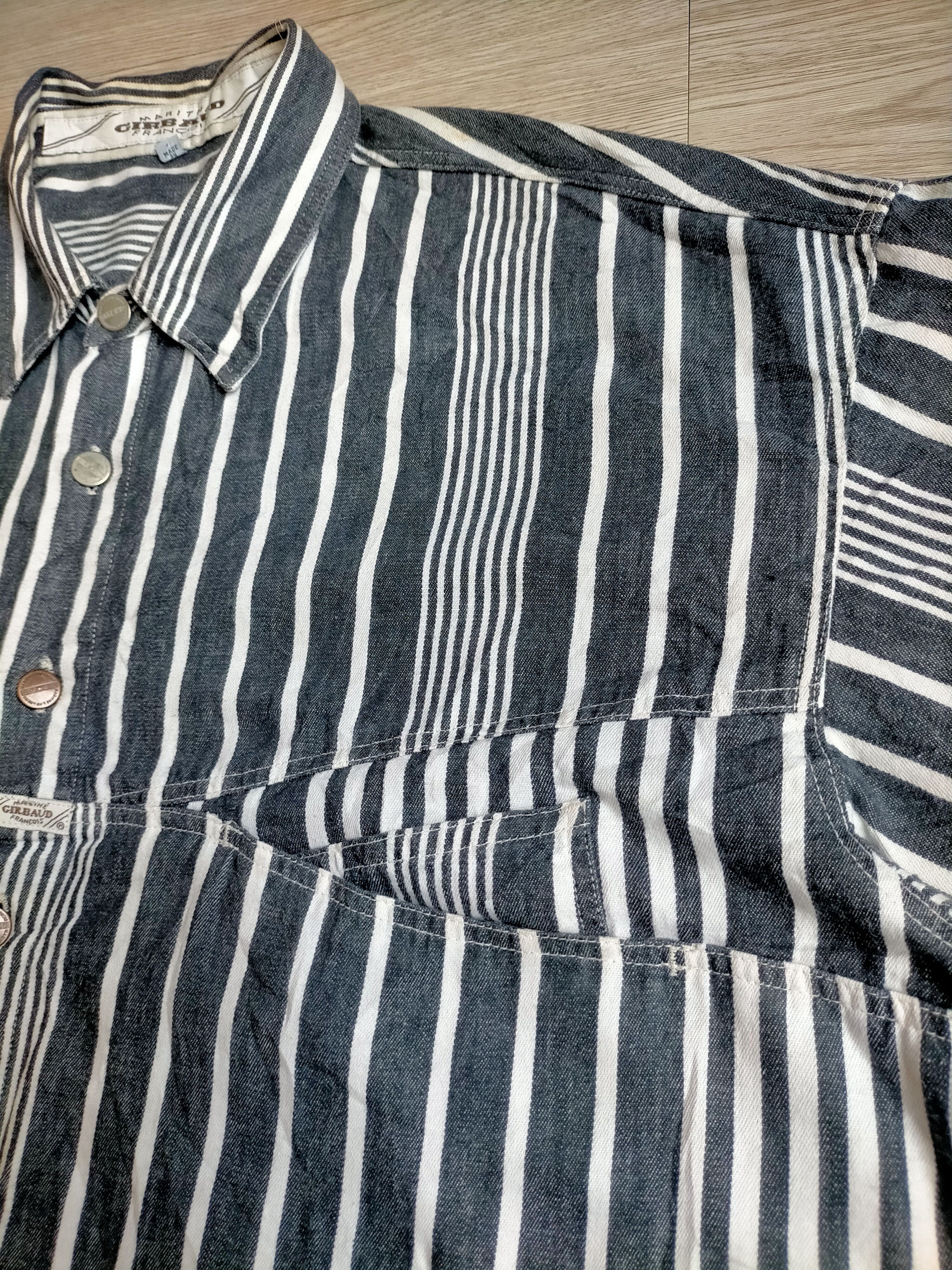 Marithe + Francois Girbaud Marithe +Francois Girbaud Hickory Striped Denim Button ups Size US M / EU 48-50 / 2 - 9 Thumbnail