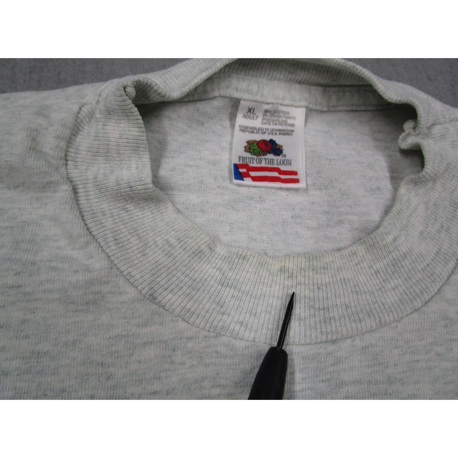 Fruit Of The Loom VINTAGE Fruit of the Loom Shirt Mens XL Gray Stars & Stripes USA-1 90s T-Shirt Graphic Print Crew Neck Short Sleeve Cotton Blend Patriotic Men’s Size US XL / EU 56 / 4 - 4 Thumbnail