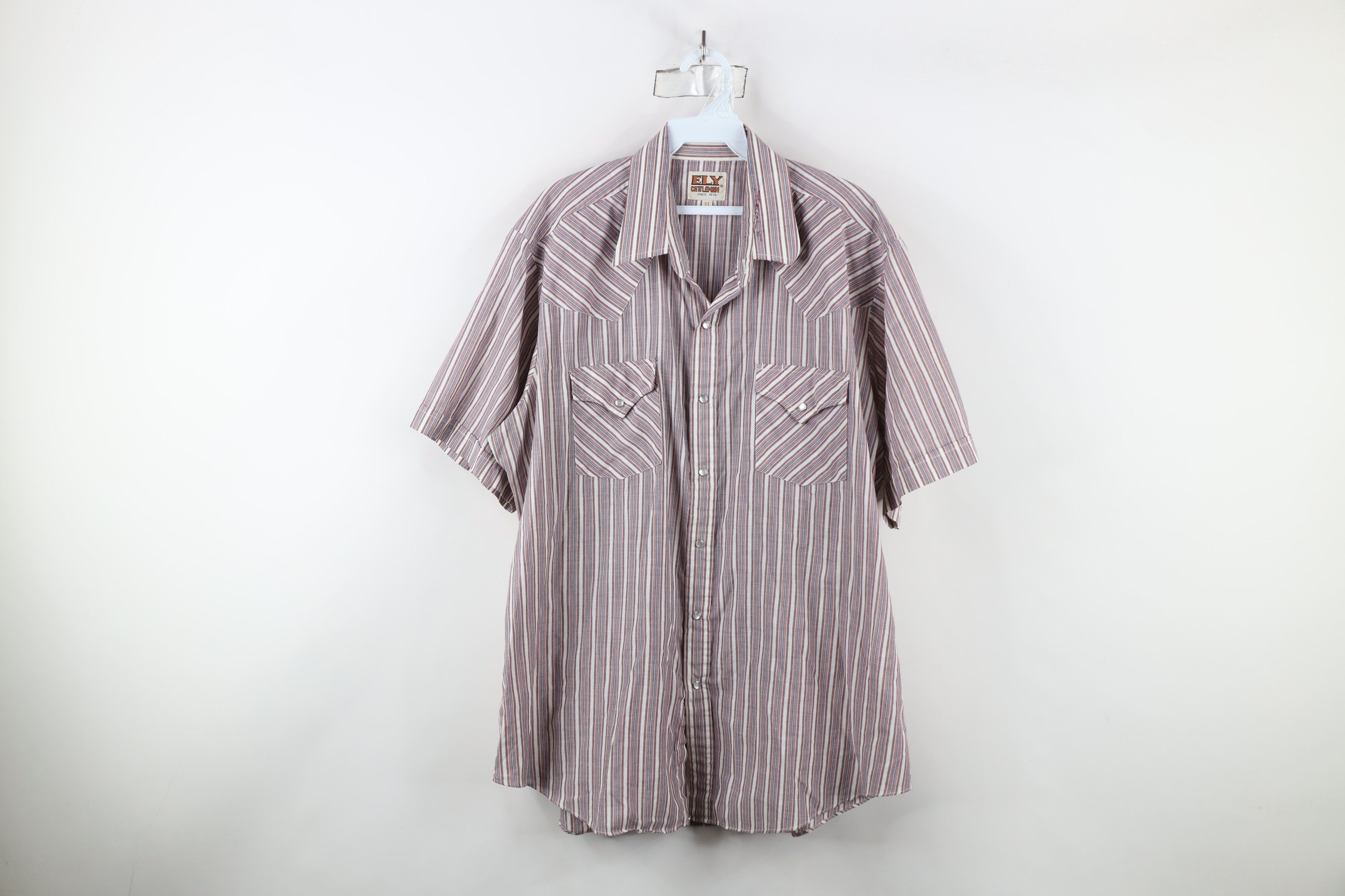Vintage Vintage 70s 80s Streetwear Cowboy Striped Button Shirt Size US XL / EU 56 / 4 - 1 Thumbnail