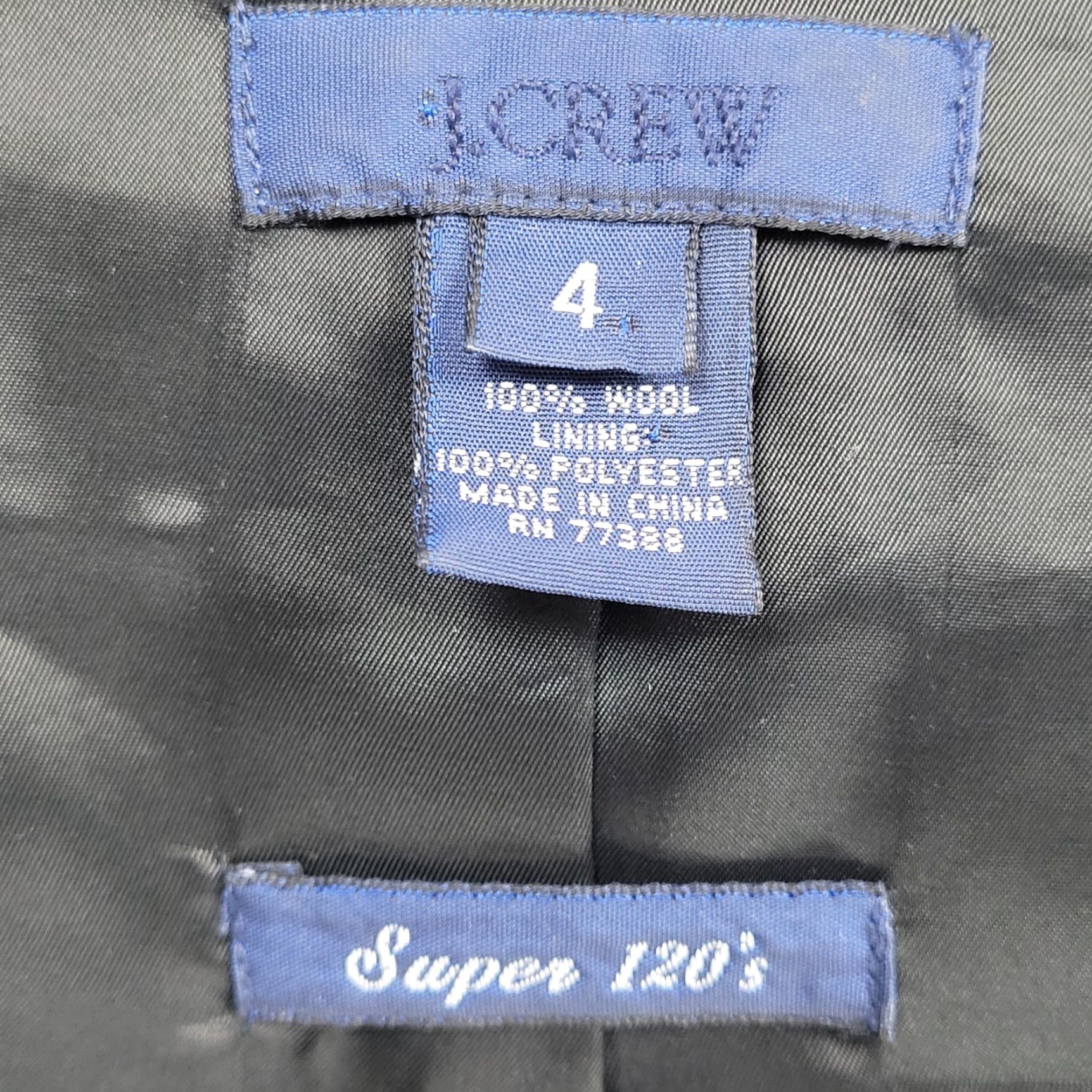 J.Crew J.CREW Black 100% Wool Super 120's Lightweight Buttoned Lined Jacket Size 4 Ladies Short Sleeve Long Sleeve Size S / US 4 / IT 40 - 3 Thumbnail