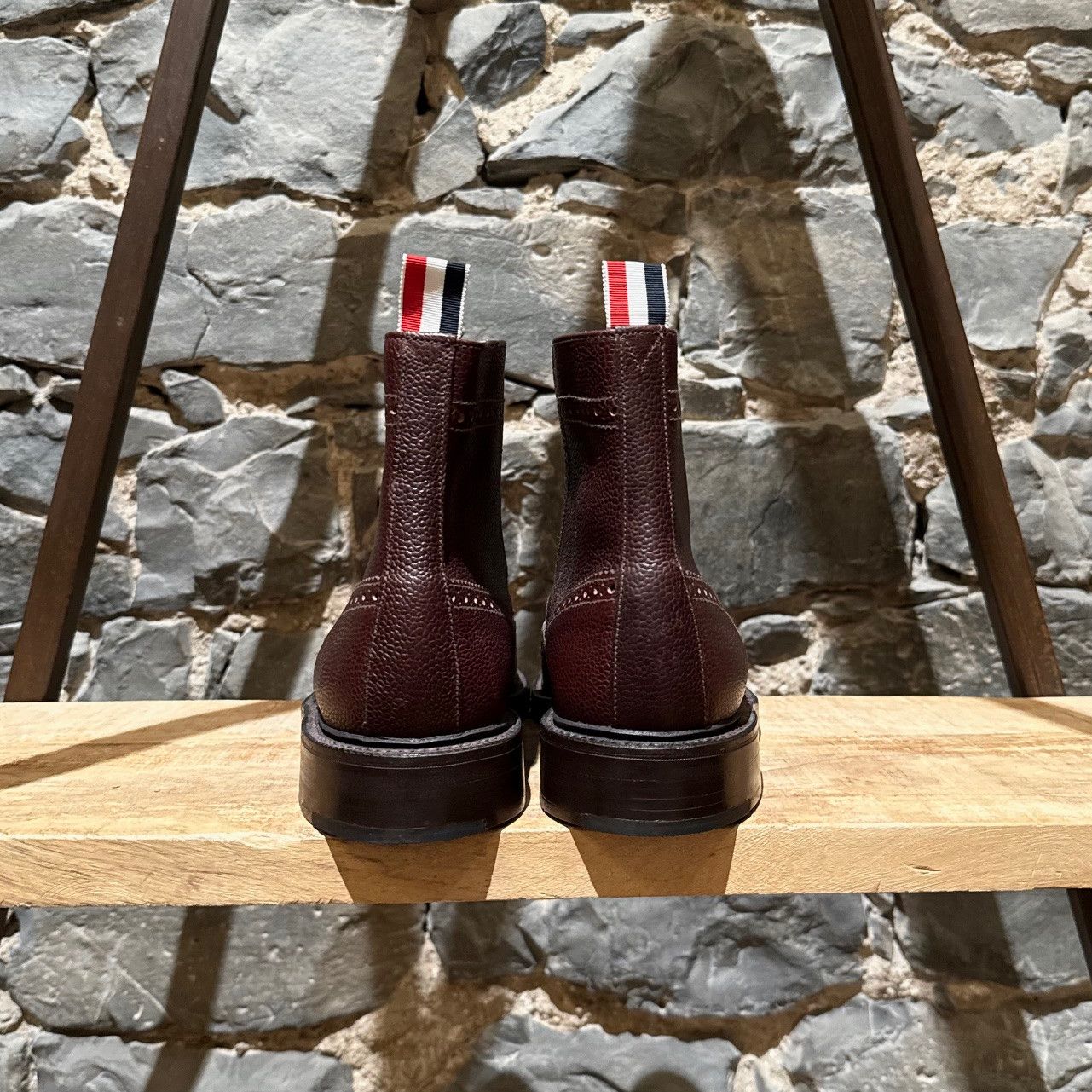 Thom Browne Thom Browne Burgundy Leather Wingtip Brogue Lace-up Boots Size US 9 / EU 42 - 5 Thumbnail
