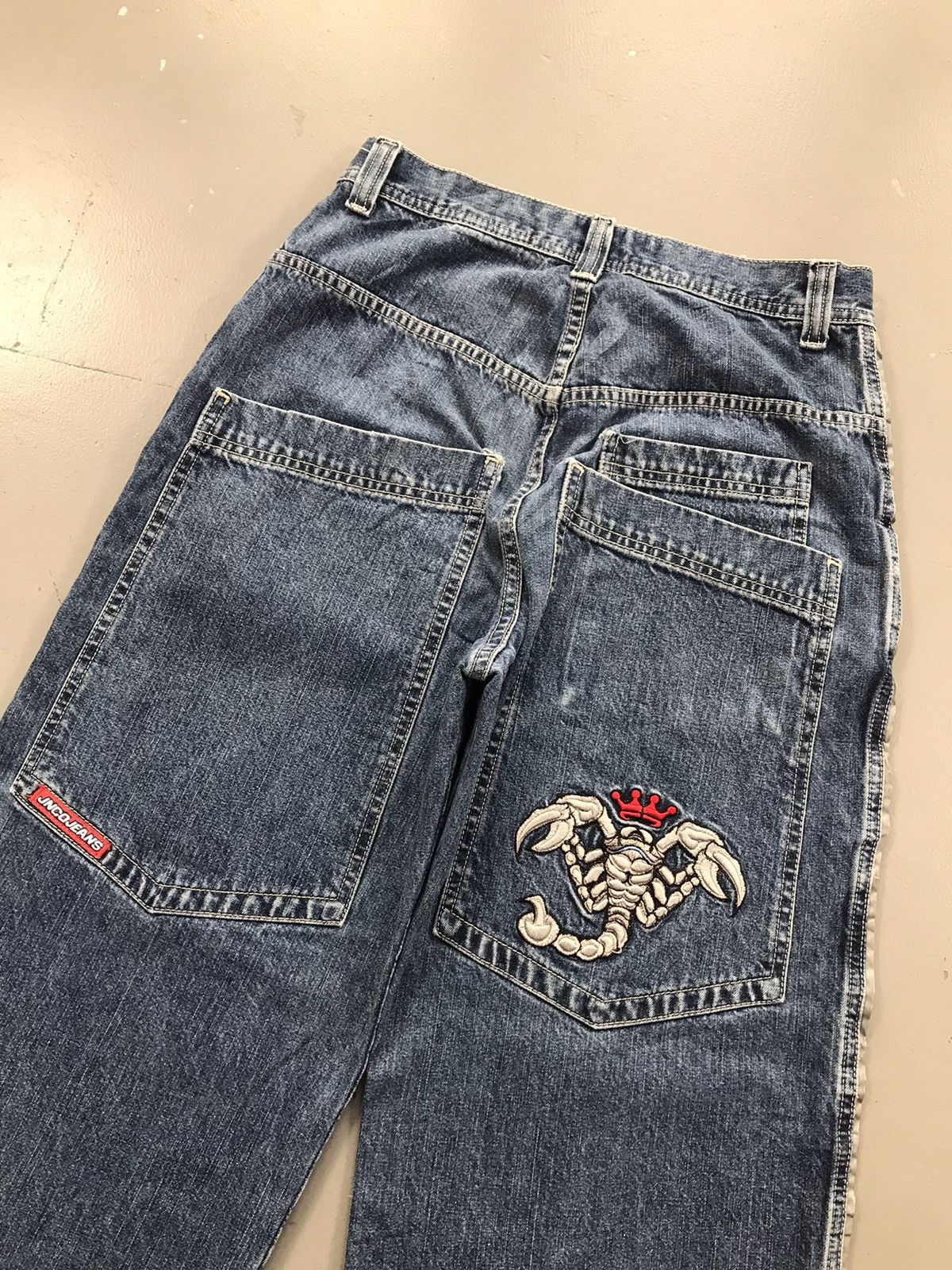 Vintage Jnco big pocket scorpion 👑🦂 embroidered denim