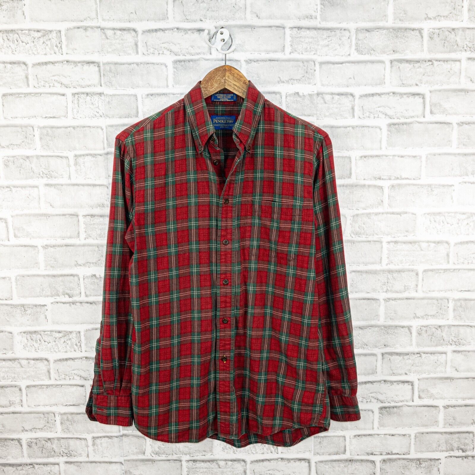 Pendleton PENDLETON Cotton Wool Canterbury cloth flannel Shirt in Red Size US S / EU 44-46 / 1 - 1 Thumbnail