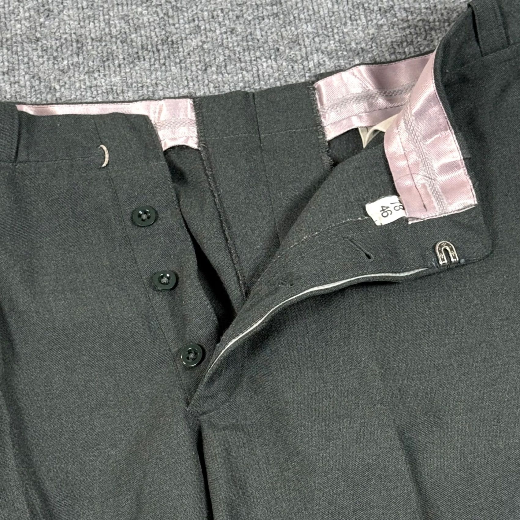 Vintage VINTAGE German Army Military Wool Blend Workwear Pants Trouser 35x31 Men Gray Wool Blend Size US 35 - 2 Thumbnail