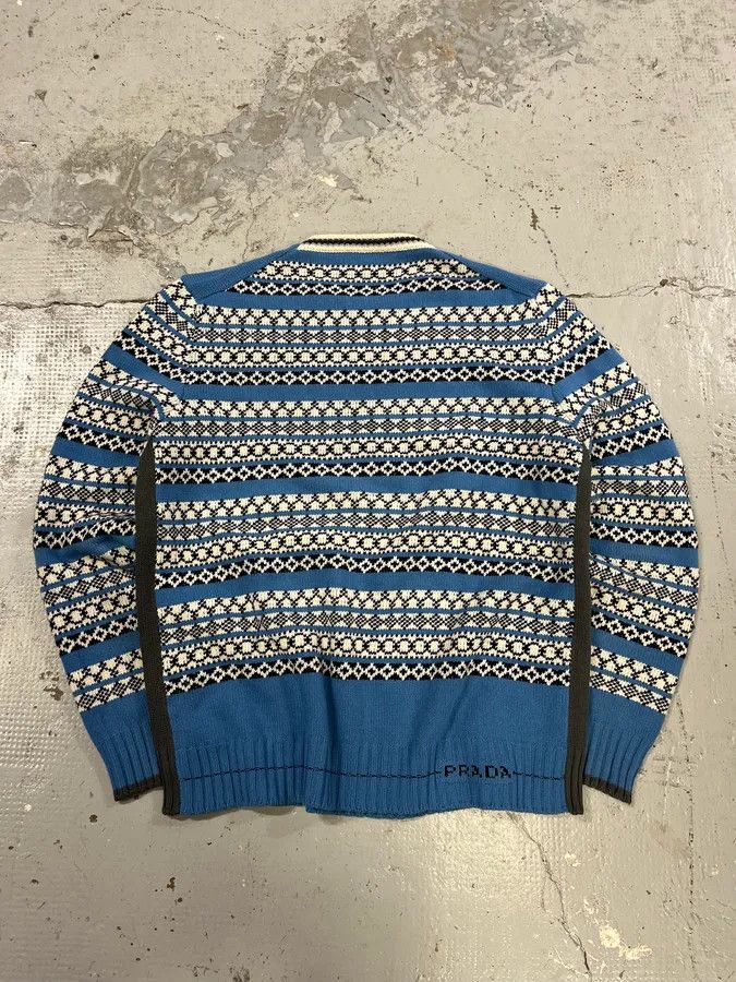 Prada AW2019 Prada Blue Contemporary Wool Sweater Size US M / EU 48-50 / 2 - 7 Thumbnail
