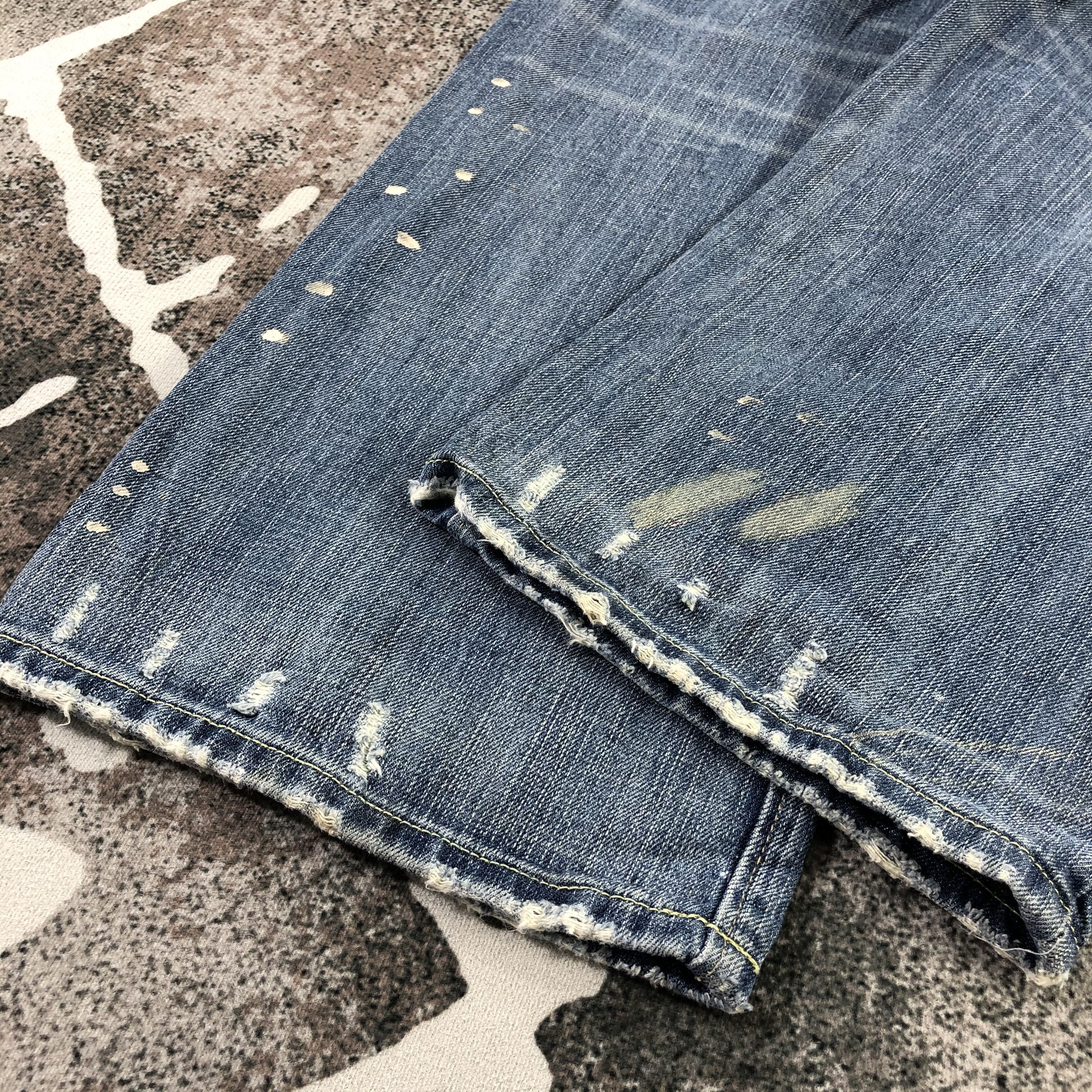 Vintage Ezra Fitch Jeans Medium Wash Distressed Denim KJ1455 Size US 30 / EU 46 - 6 Thumbnail