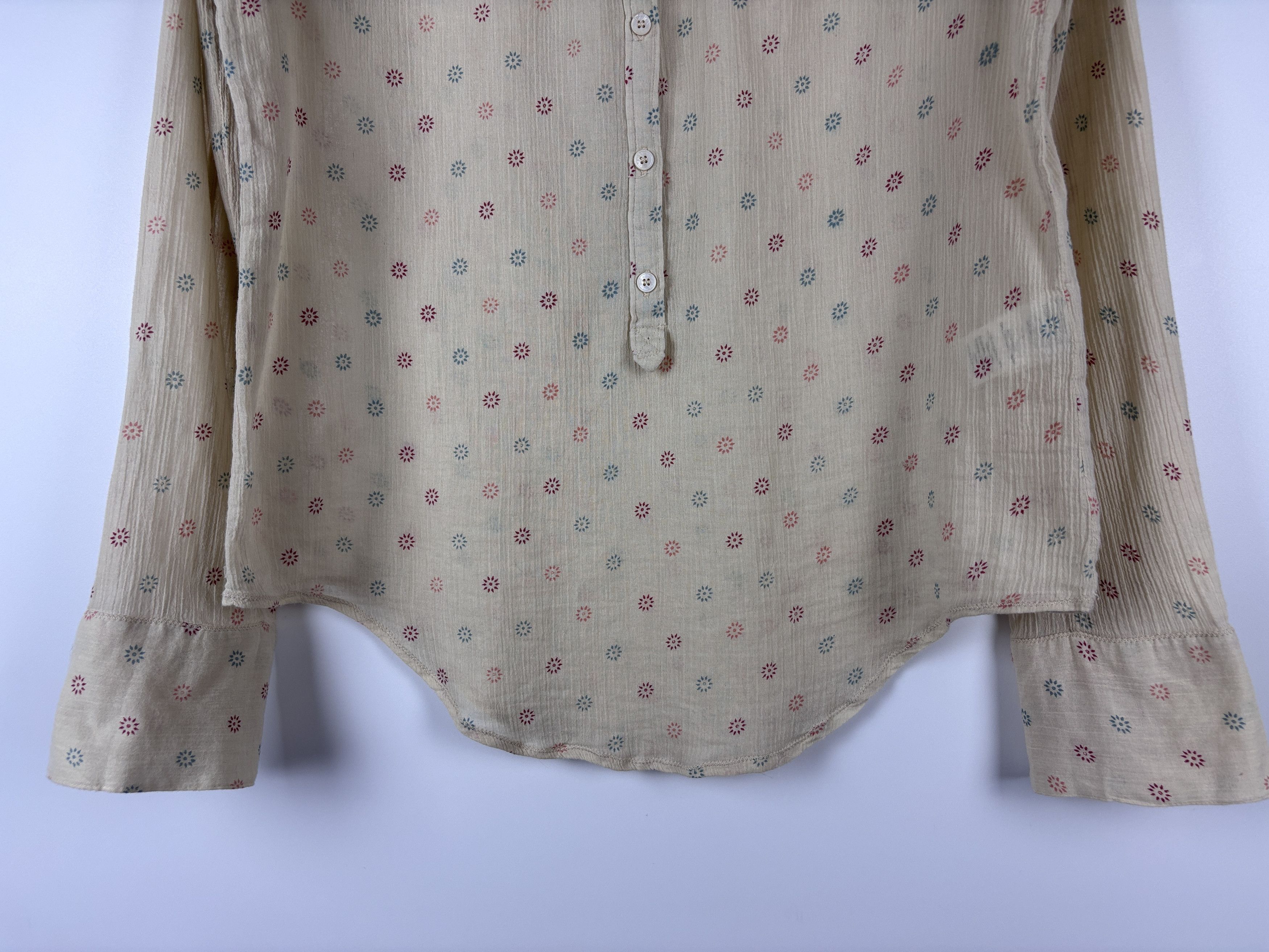 Zadig & Voltaire Zadig & Voltaire Blouse Shirt Tunic Beige Cotton Size S Size S / US 4 / IT 40 - 3 Thumbnail