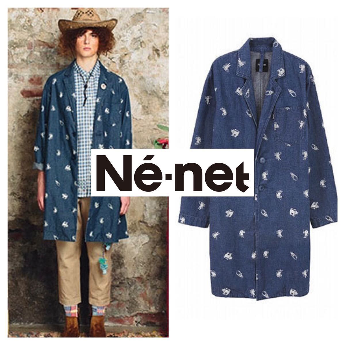 Issey Miyake ISSEY MIYAKE NE NET INDIGO GRAPHICS PRINT DENIM COAT JACKET Size US M / EU 48-50 / 2 - 1 Thumbnail