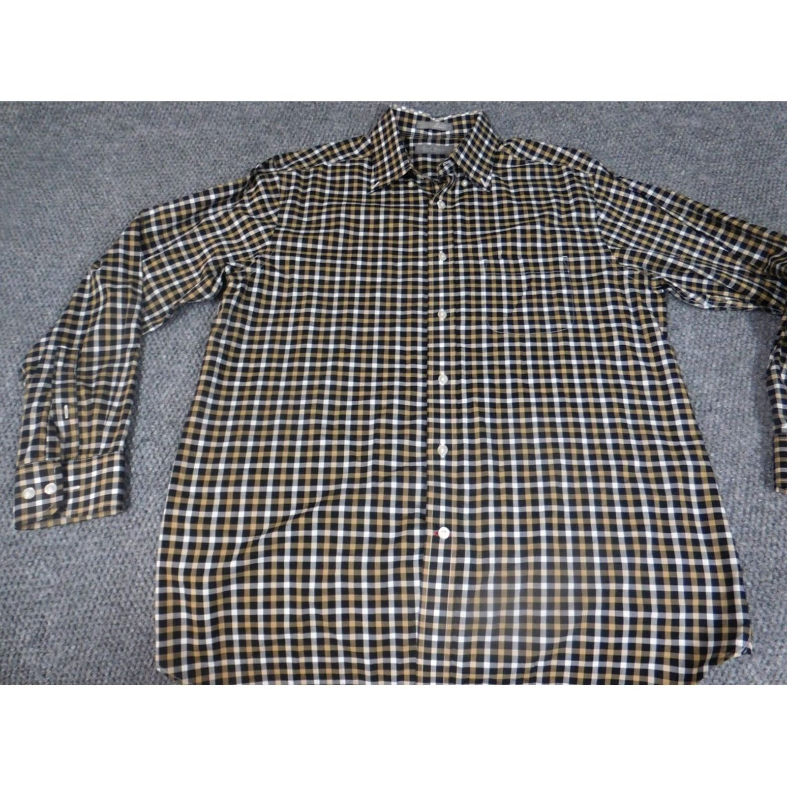 Cremieux Daniel Cremieux Mens Shirt Medium Multicolor Plaid Button-Down Knit Cotton Long Sleeve Regular Button-Up Collared Mens Size US M / EU 48-50 / 2 - 2 Thumbnail